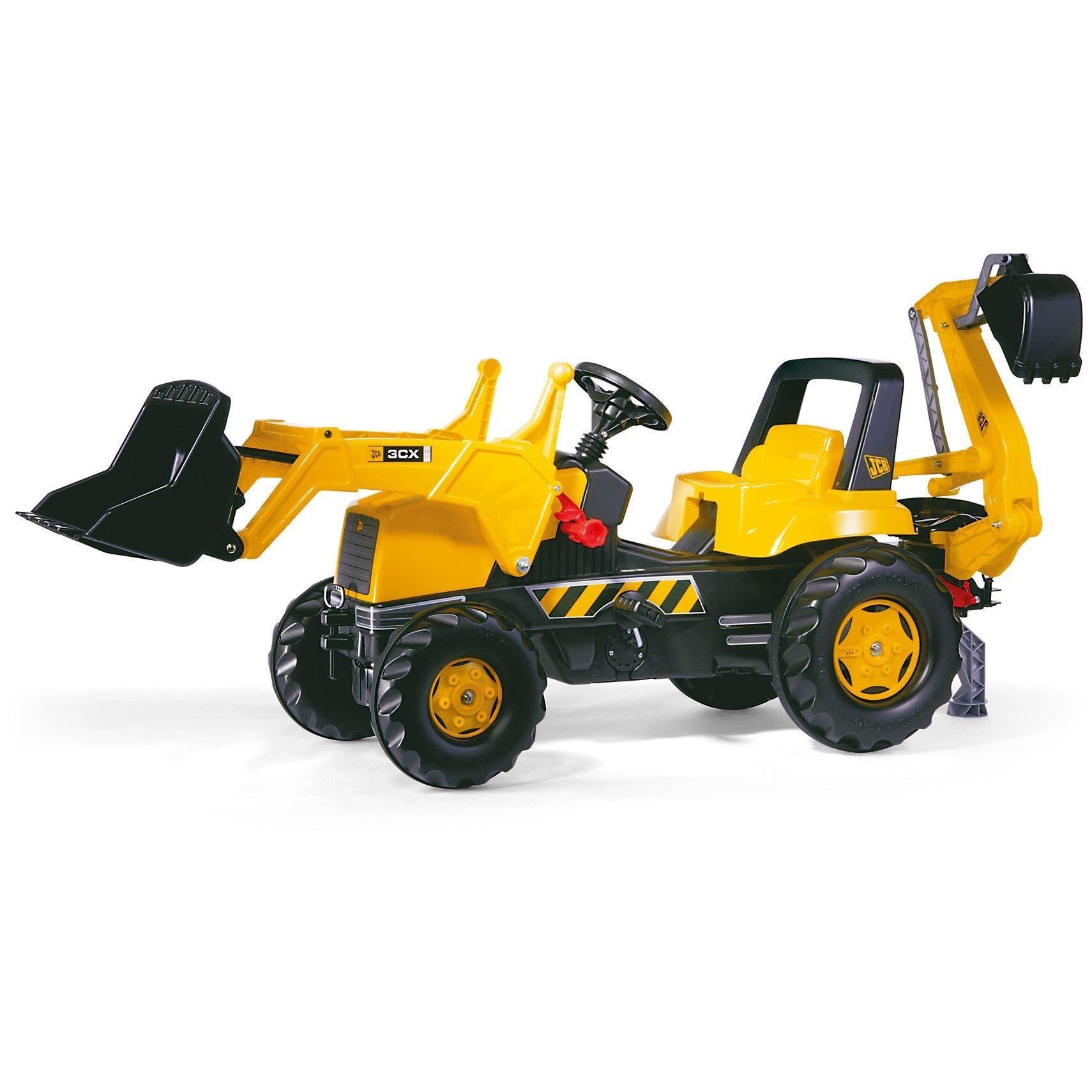 Yellow - rolly toys - JCB Tractor With Frontloader & Rear Excavator - 1