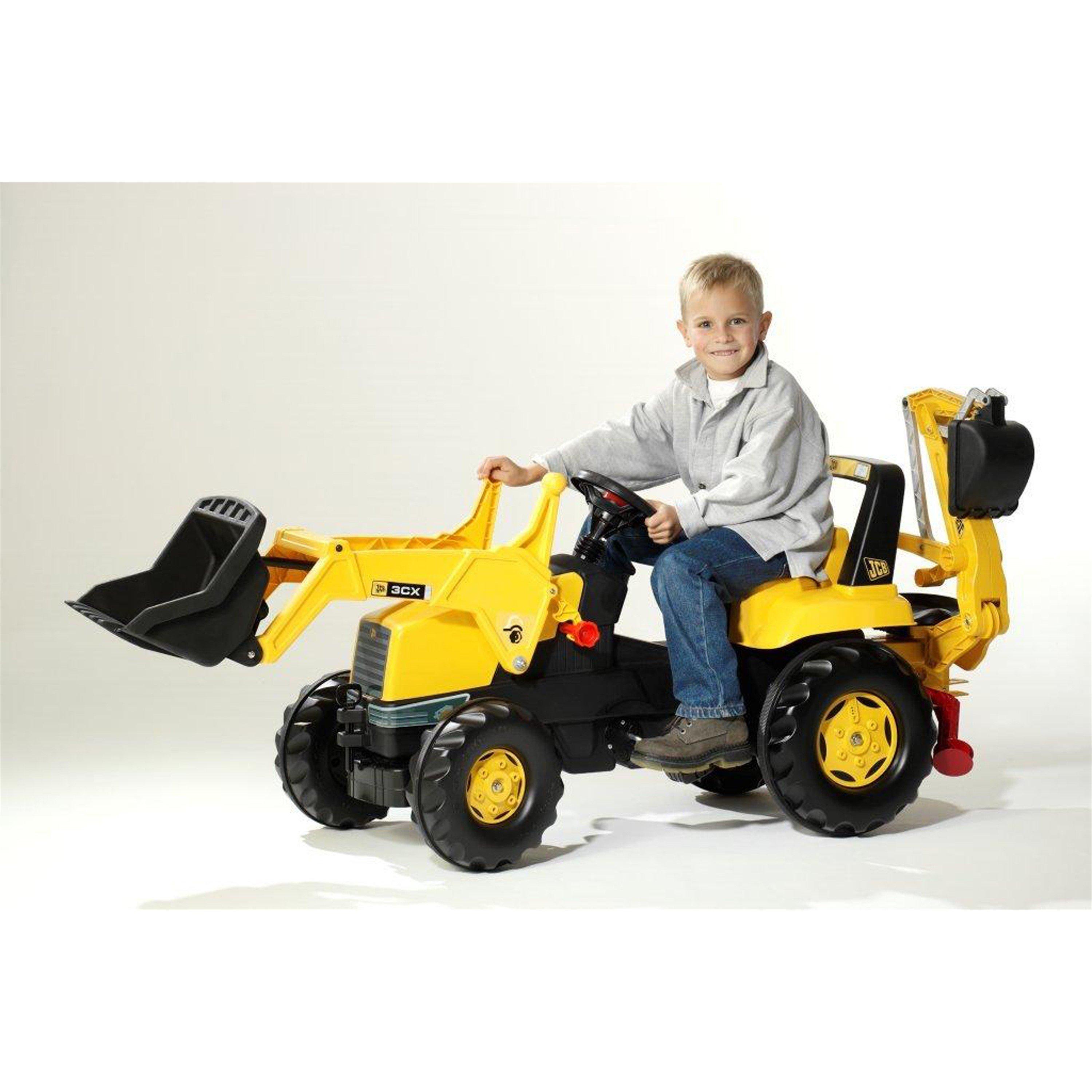 Yellow - rolly toys - JCB Tractor With Frontloader & Rear Excavator - 2