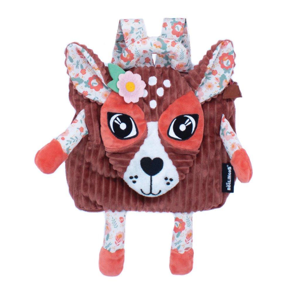 Red - Les Delingos - Melimelos The Deer Corduroy Backpack - 1