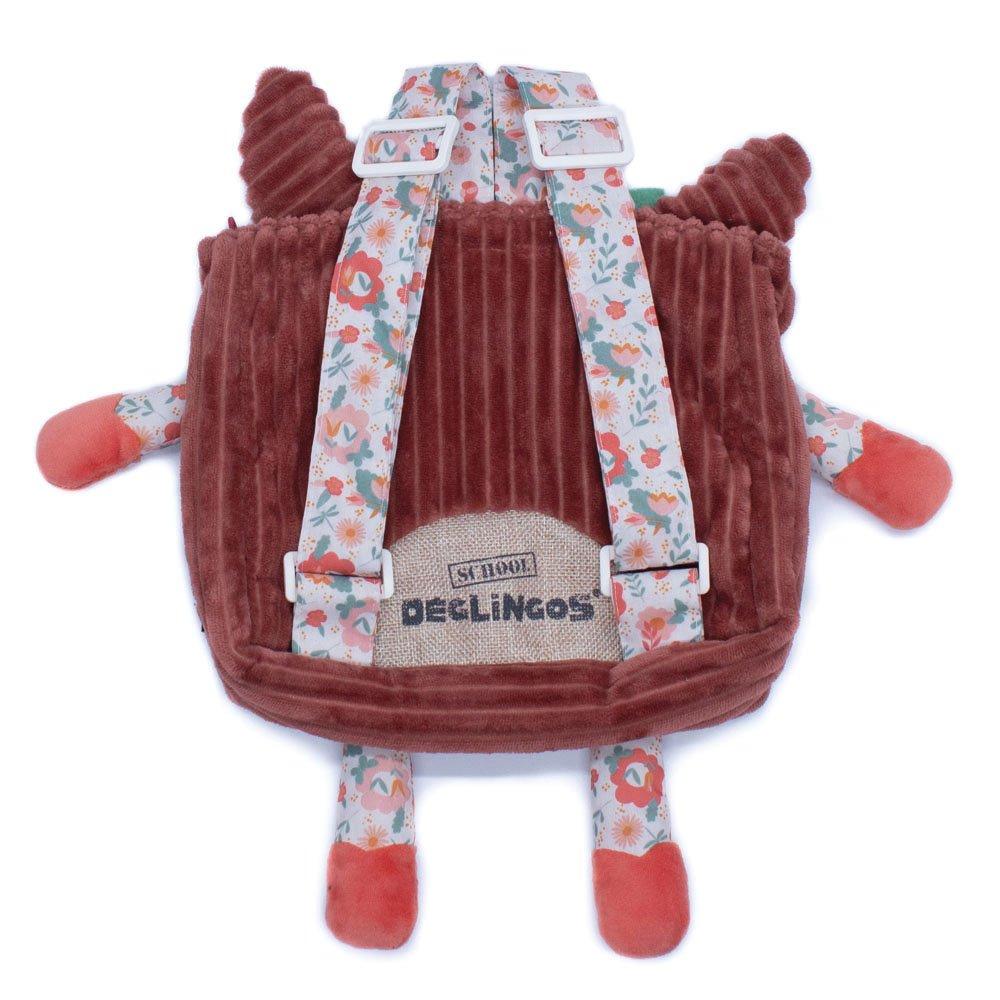 Red - Les Delingos - Melimelos The Deer Corduroy Backpack - 3