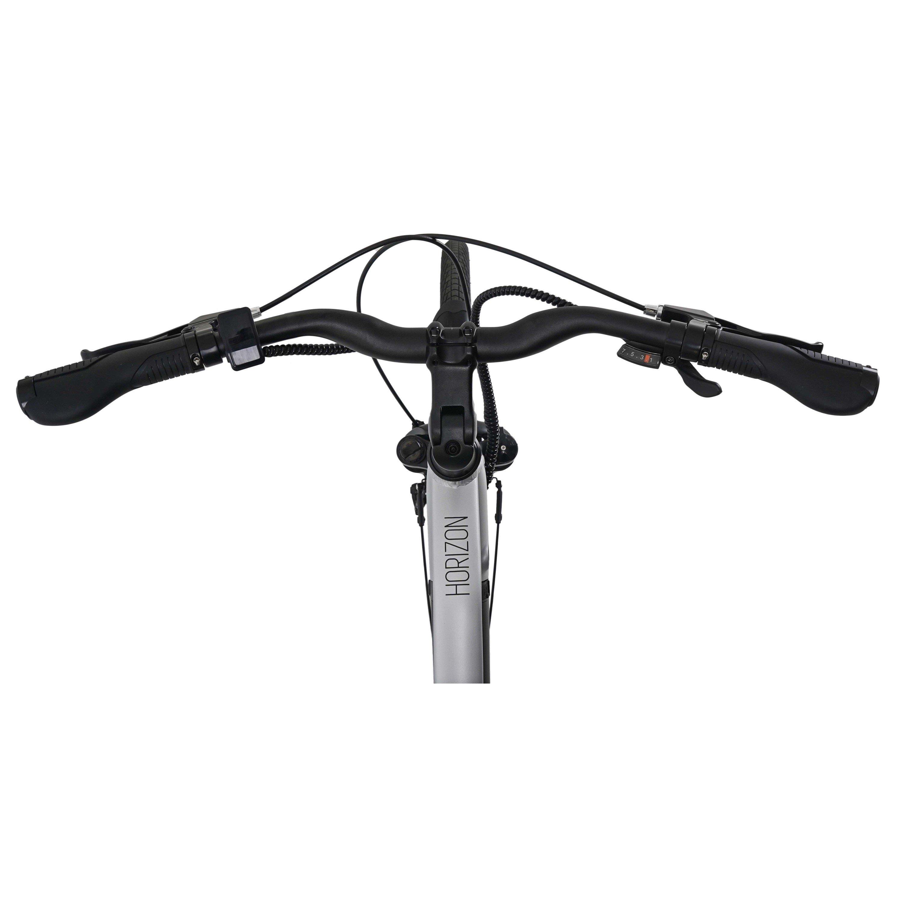 Silver - Falcon Enamelware - Falcon Horizon Cross Bar Electric Hybrid Bike - 3