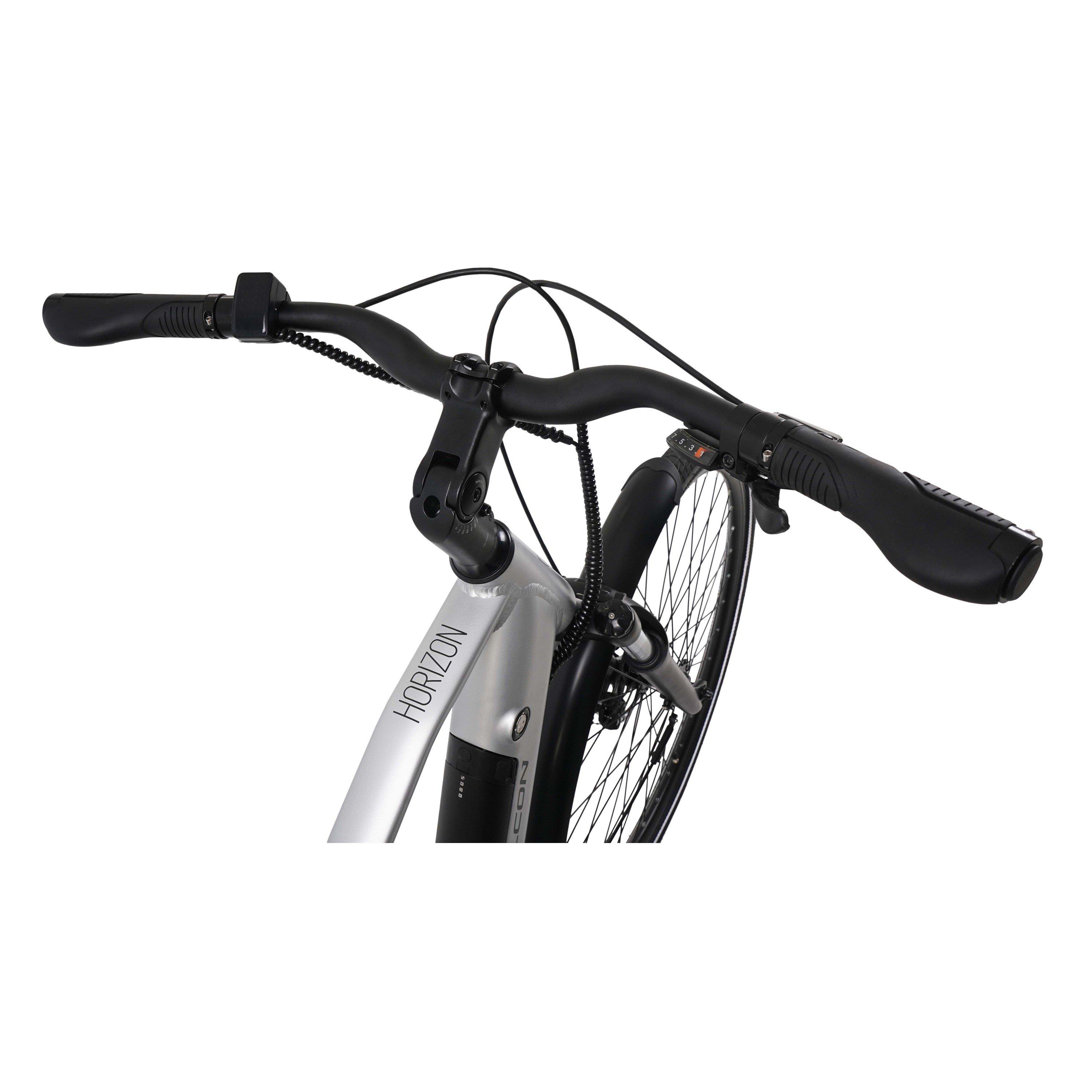 Silver - Falcon Enamelware - Falcon Horizon Cross Bar Electric Hybrid Bike - 5