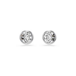 Swarovski Imber stud earrings, Round cut, White, Rhodium plated