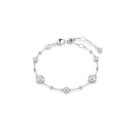 Swarovski Imber bracelet, Round cut, White, Rhodium plated