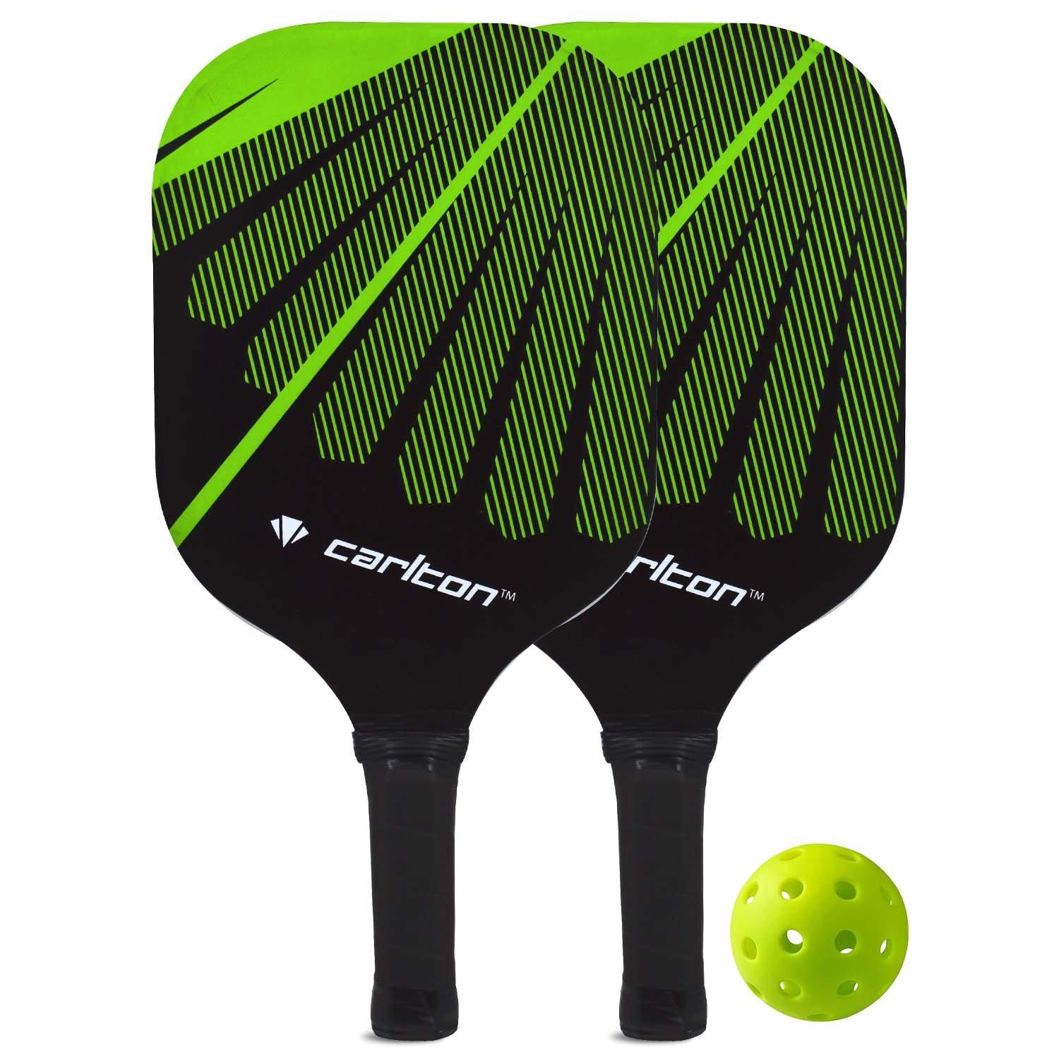 Multicolour - Carlton - Wooden Pickle Bat & Ball Pack - 1