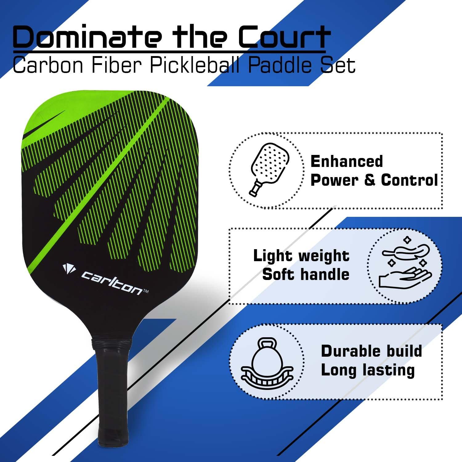 Multicolour - Carlton - Wooden Pickle Bat & Ball Pack - 3