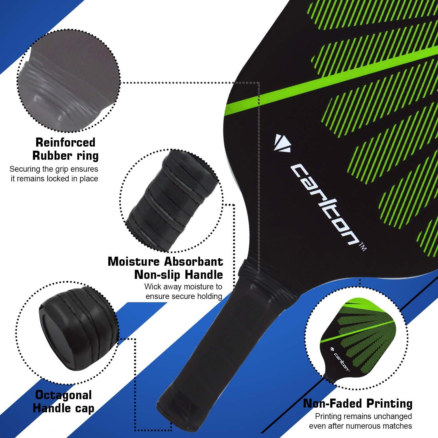 Multicolour - Carlton - Wooden Pickle Bat & Ball Pack - 5