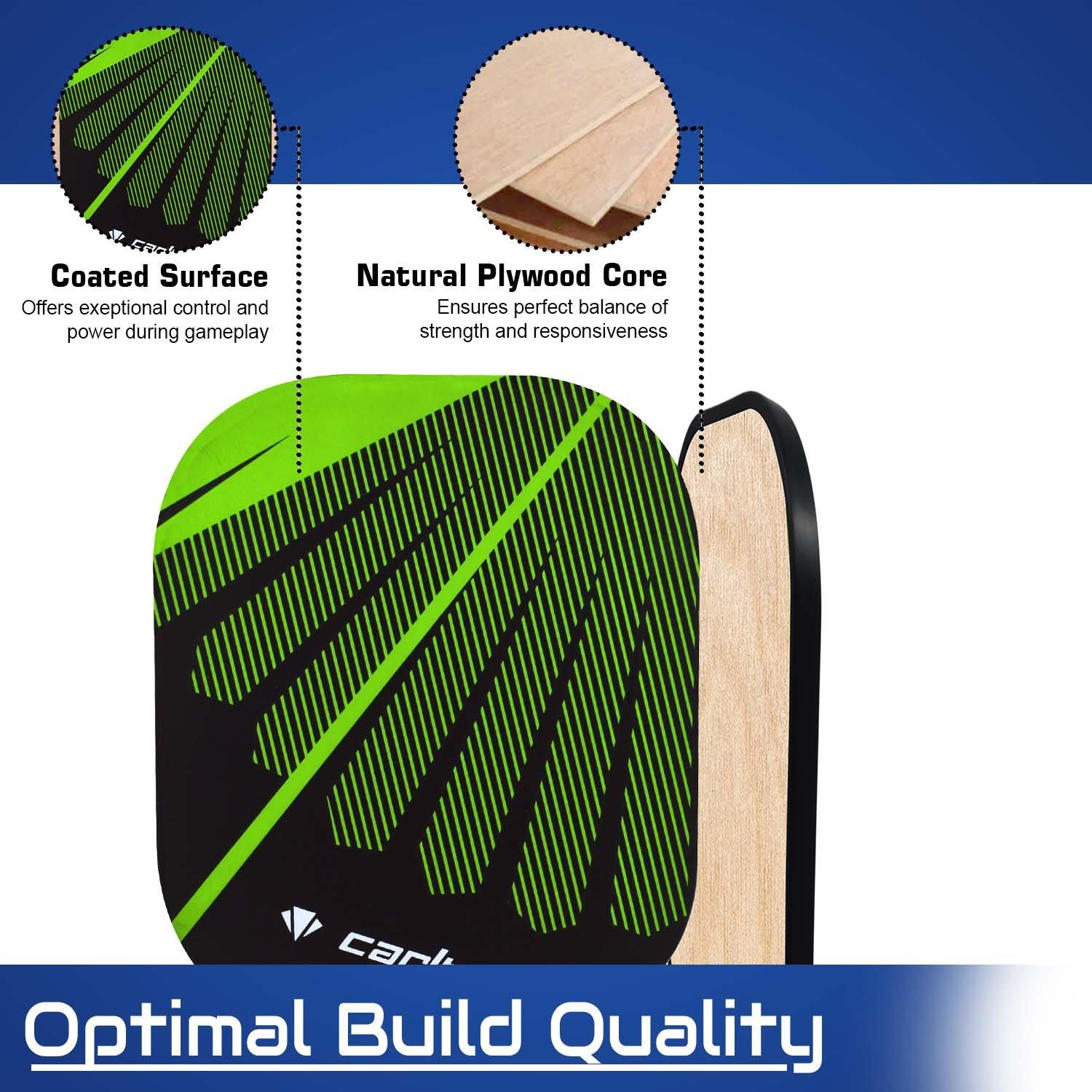 Multicolour - Carlton - Wooden Pickle Bat & Ball Pack - 6