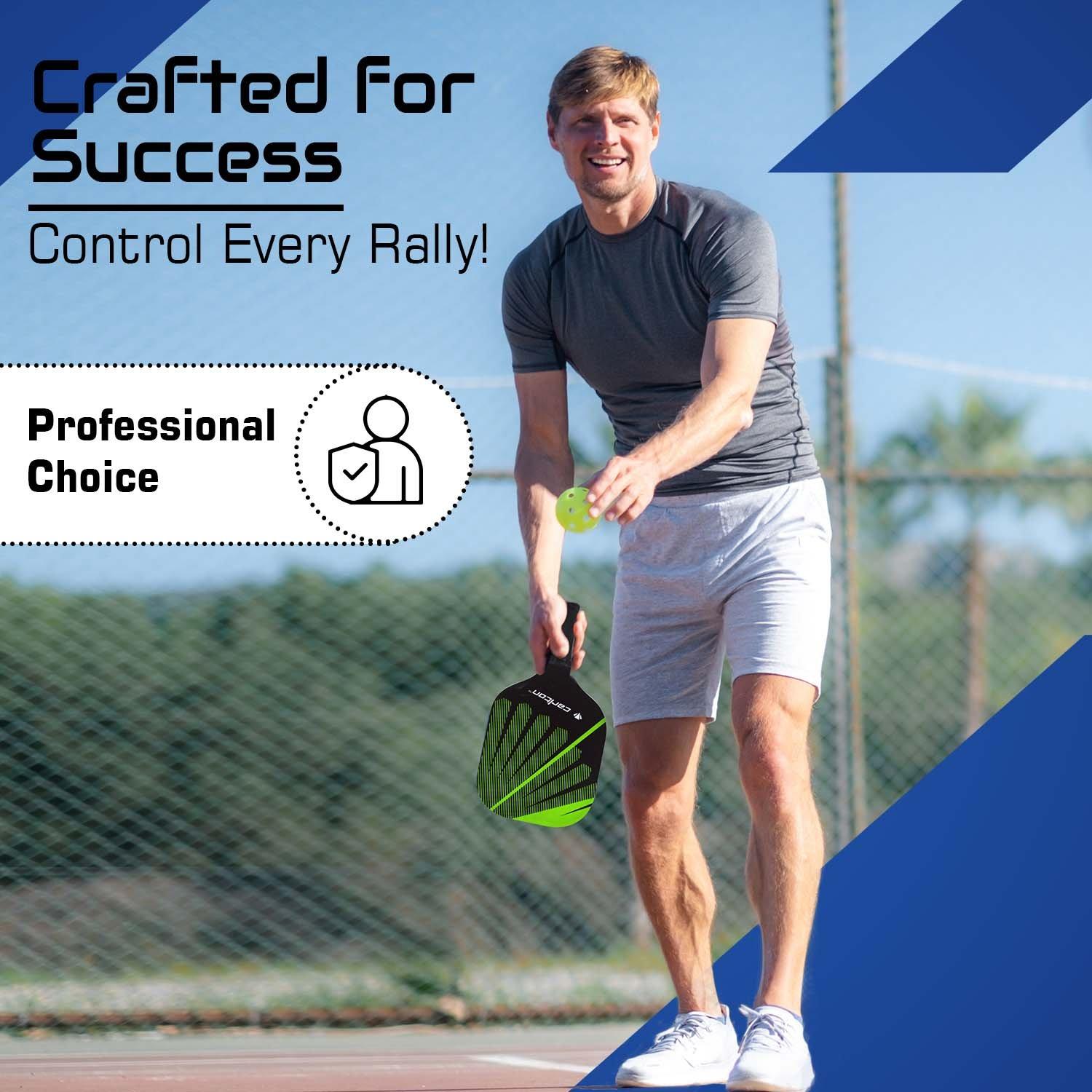 Multicolour - Carlton - Wooden Pickle Bat & Ball Pack - 8