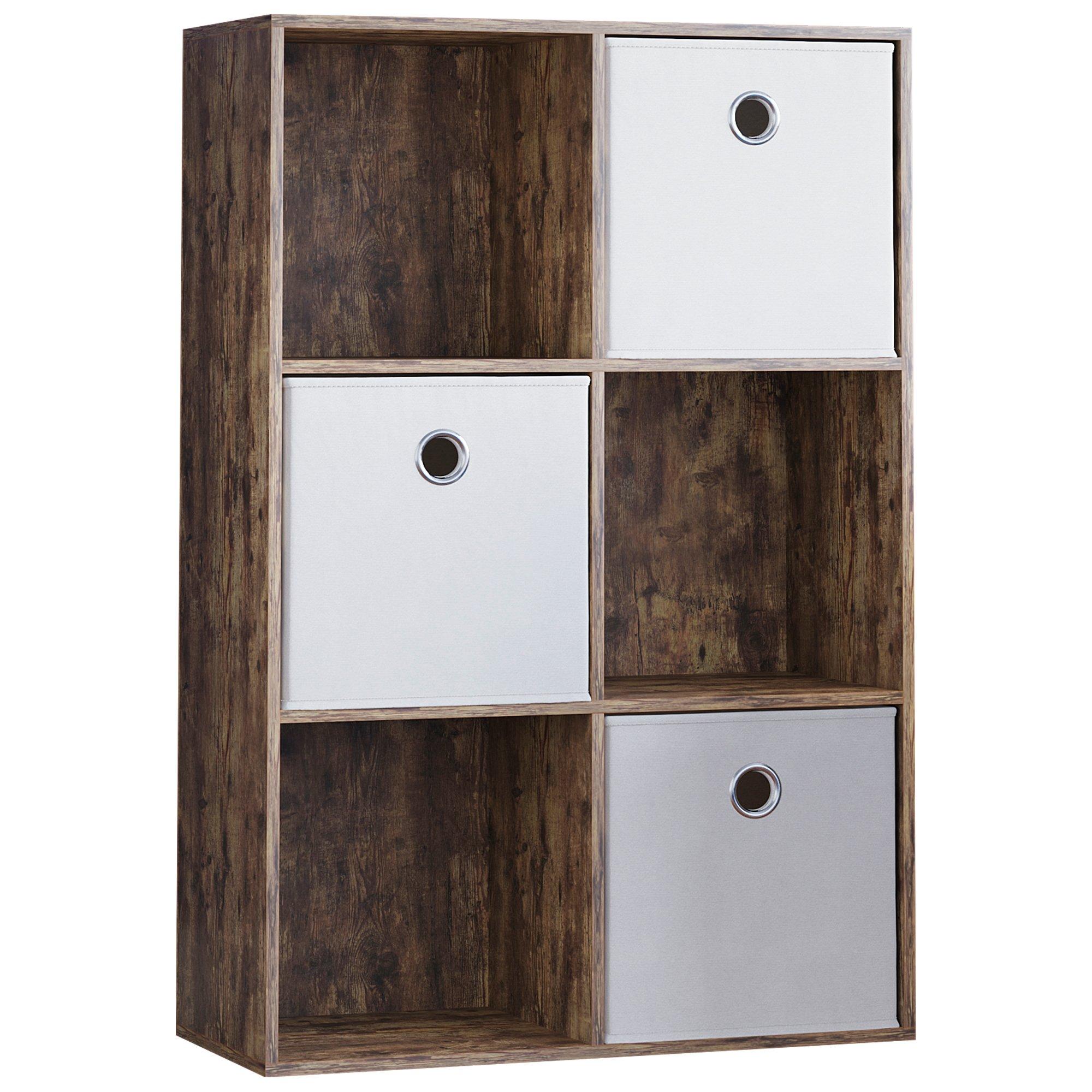 White - Lassic - 2x3 Cube Storage Unit DB + Set of 3 Storage Cubes - 10