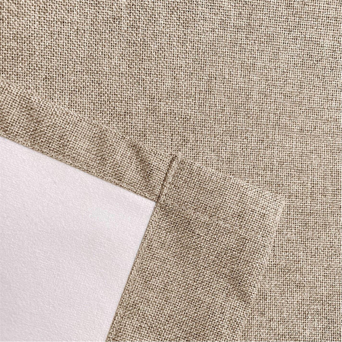 Natural - Enhanced Living - Austin 100% Blackout Linen Look Eyelet Curtains - 5