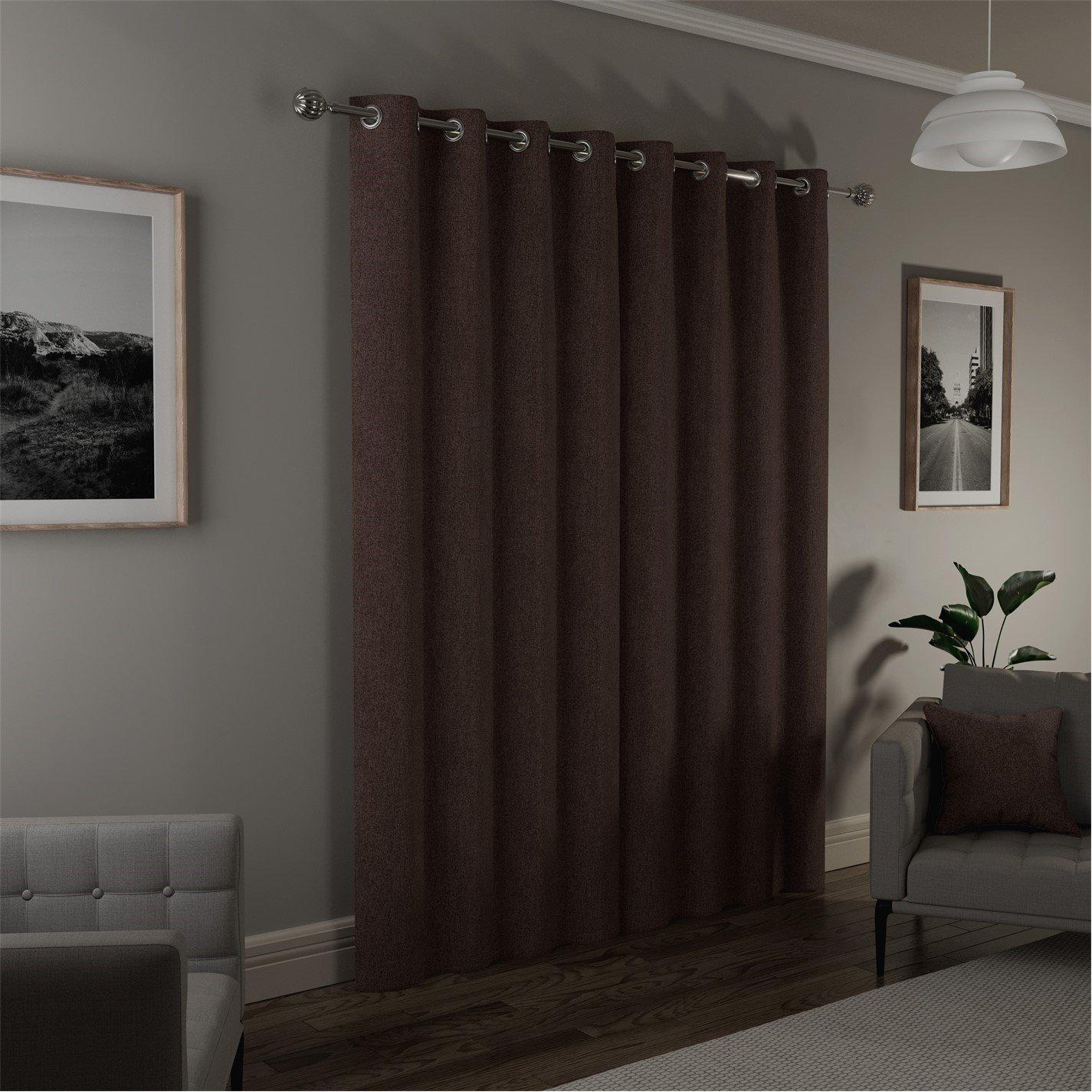 Blush - Enhanced Living - Austin 100% Blackout Linen Look Eyelet Curtains - 2