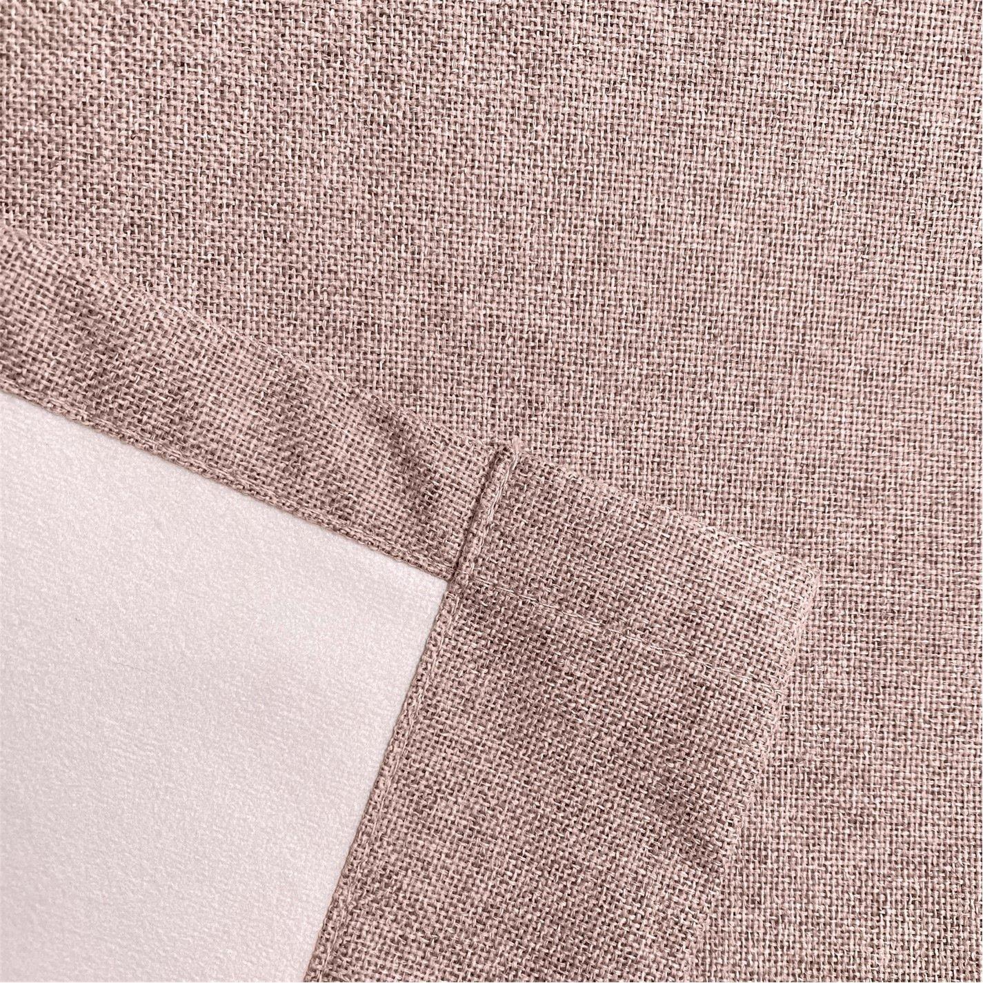 Blush - Enhanced Living - Austin 100% Blackout Linen Look Eyelet Curtains - 5