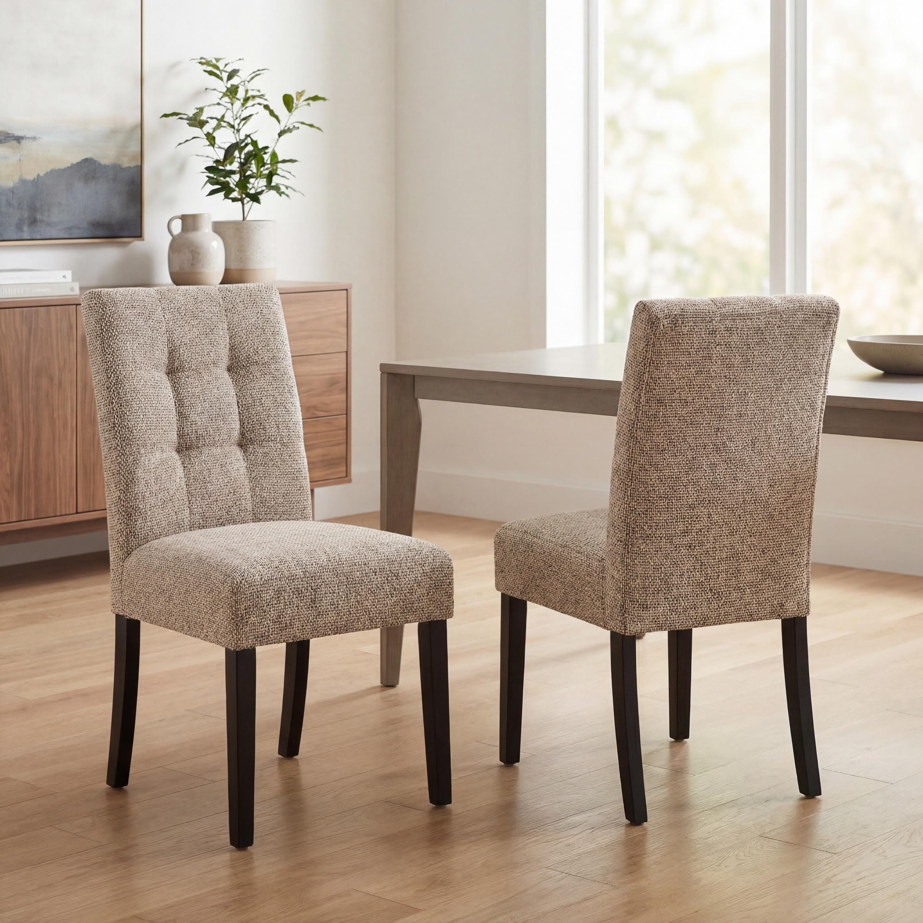 Tweed Oatmeal - Shankar - Set of 2 Moseley Tweed Oatmeal Dining Chairs - 1