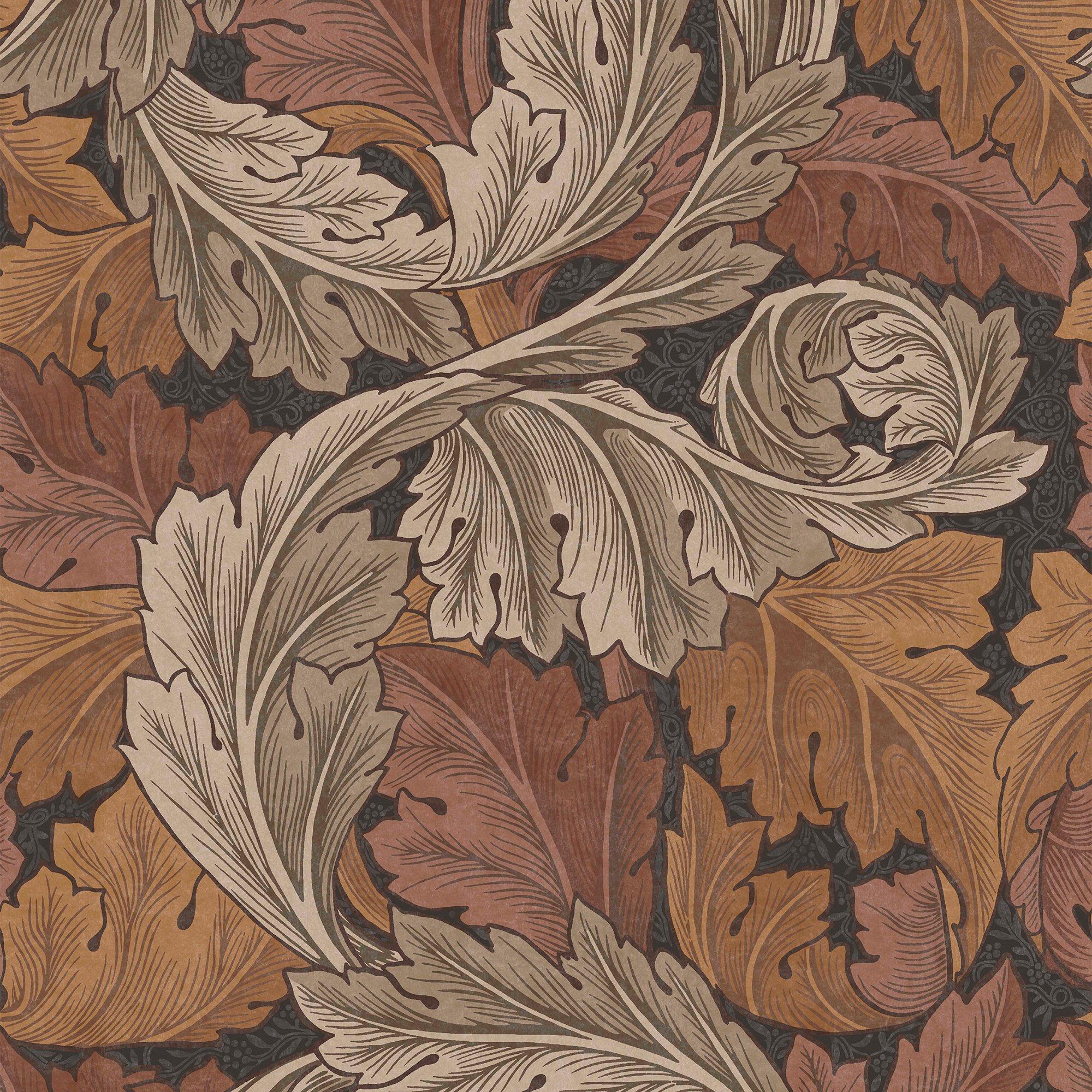 Burnt Orange - William Morris at Home - Acanthus Burnt Orange - 3