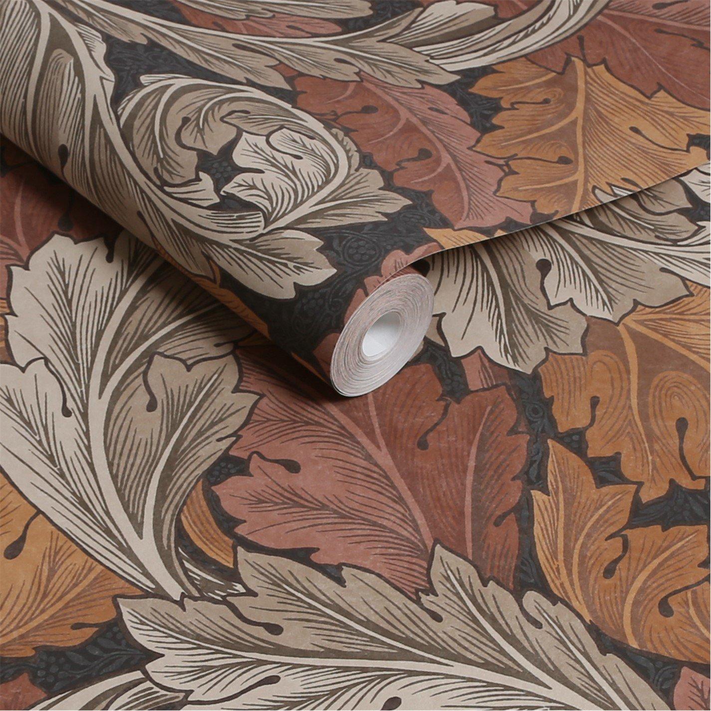 Burnt Orange - William Morris at Home - Acanthus Burnt Orange - 4