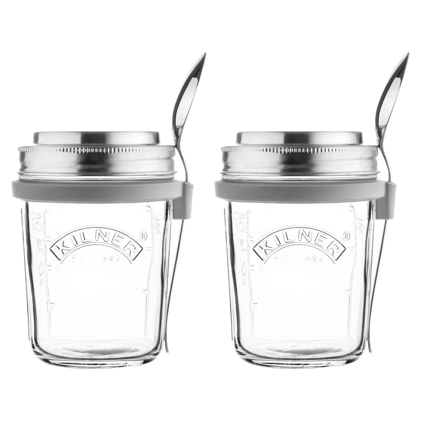 Clear - Kilner - Set of 2 Breakfast Jars - 1