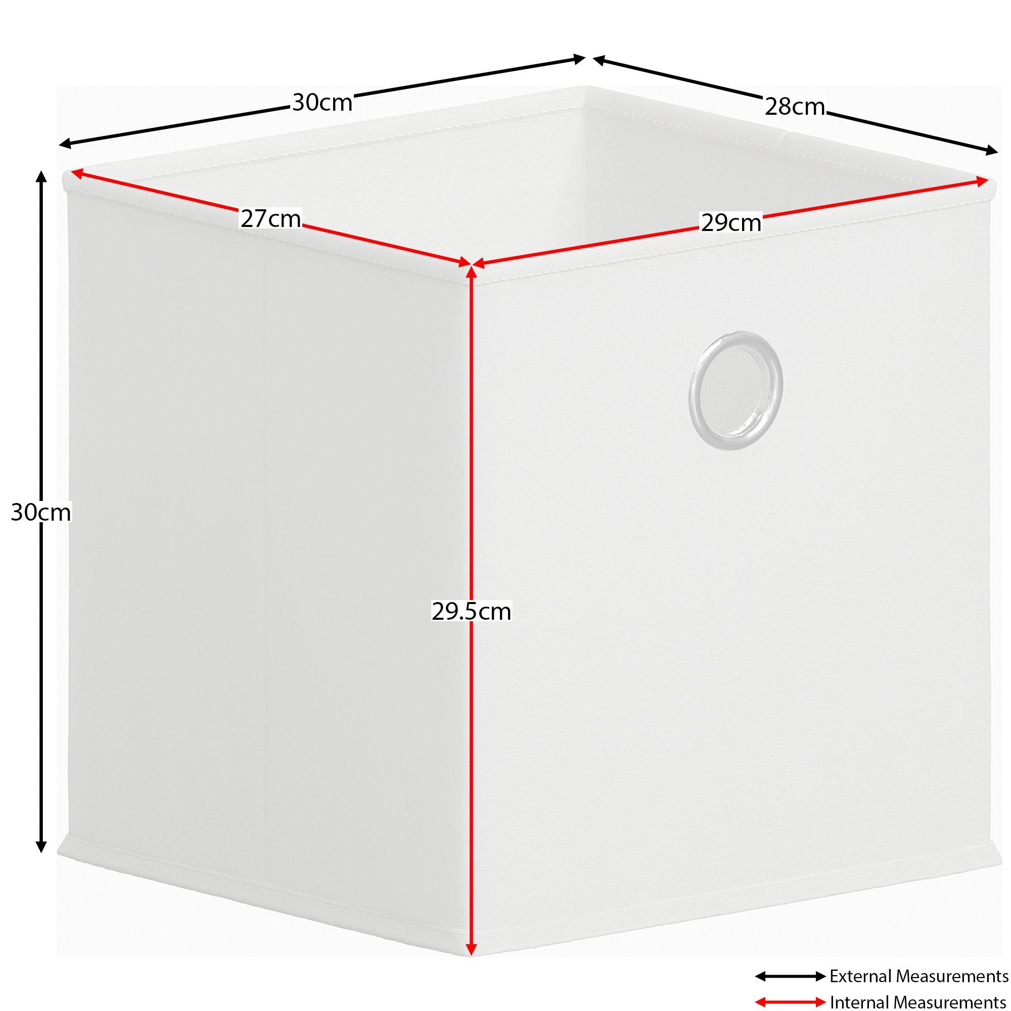 White - Lassic - 3x3 Cube Storage Unit DB + Set of 5 Storage Cubes - 7