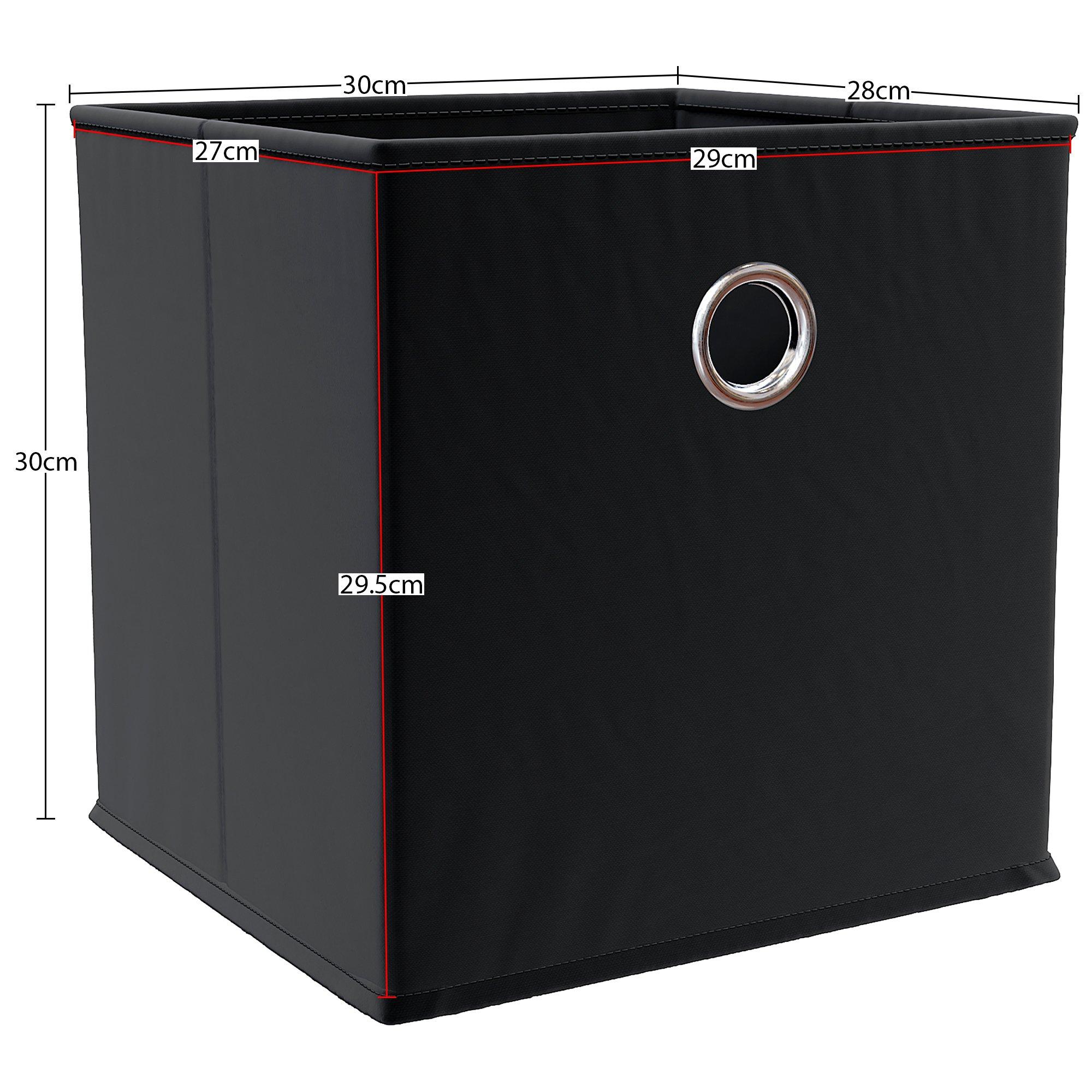 Black - Lassic - 3x3 Cube Storage Unit DB + Set of 5 Storage Cubes - 7