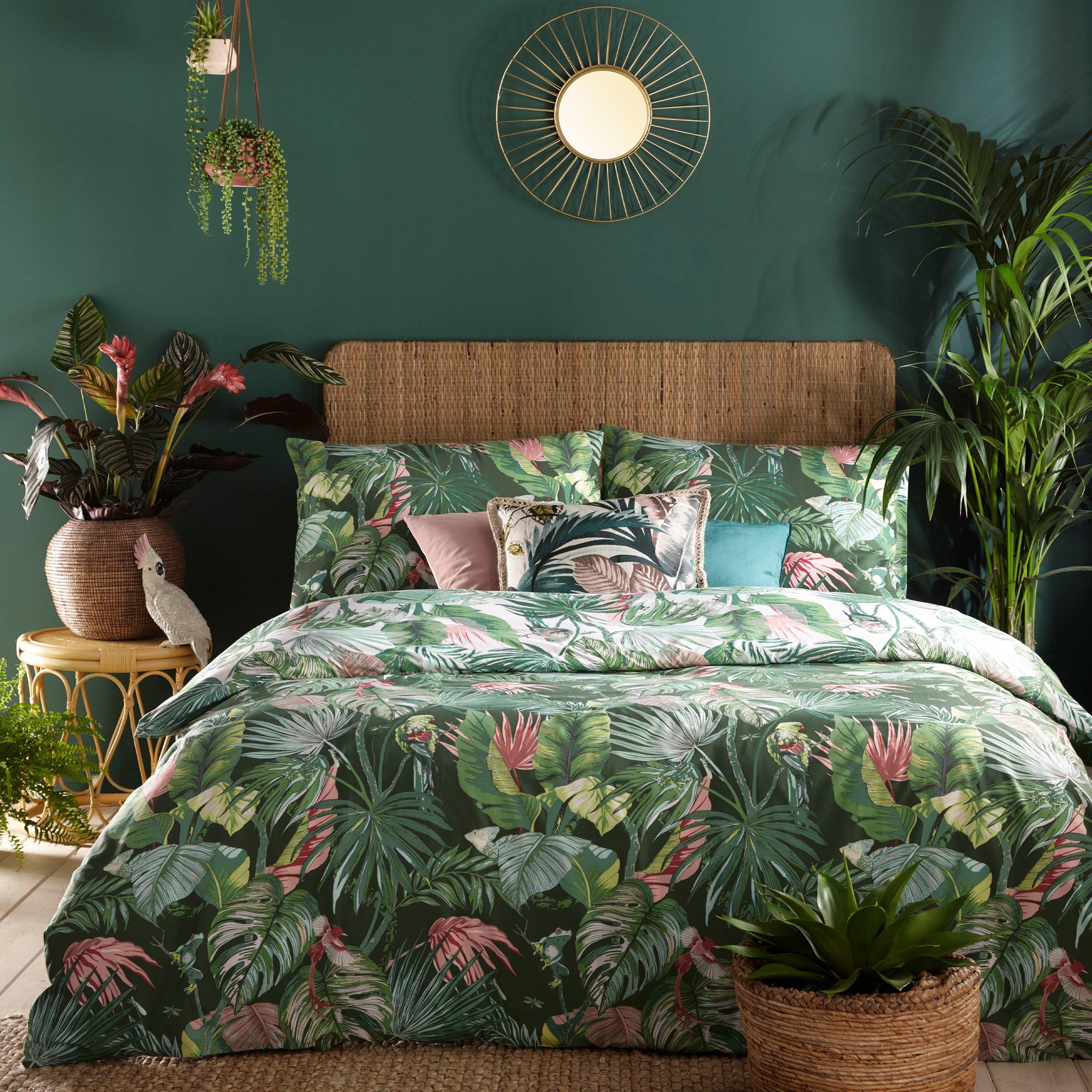 Furn.  Amazonia Rainforest Duvet Set - Jade - Double