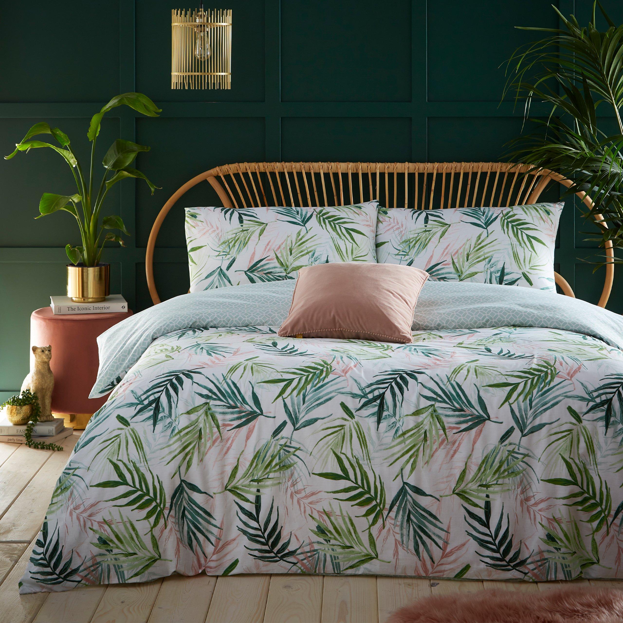 Furn.  Bali Palm Botanical Duvet Set - Green - Single
