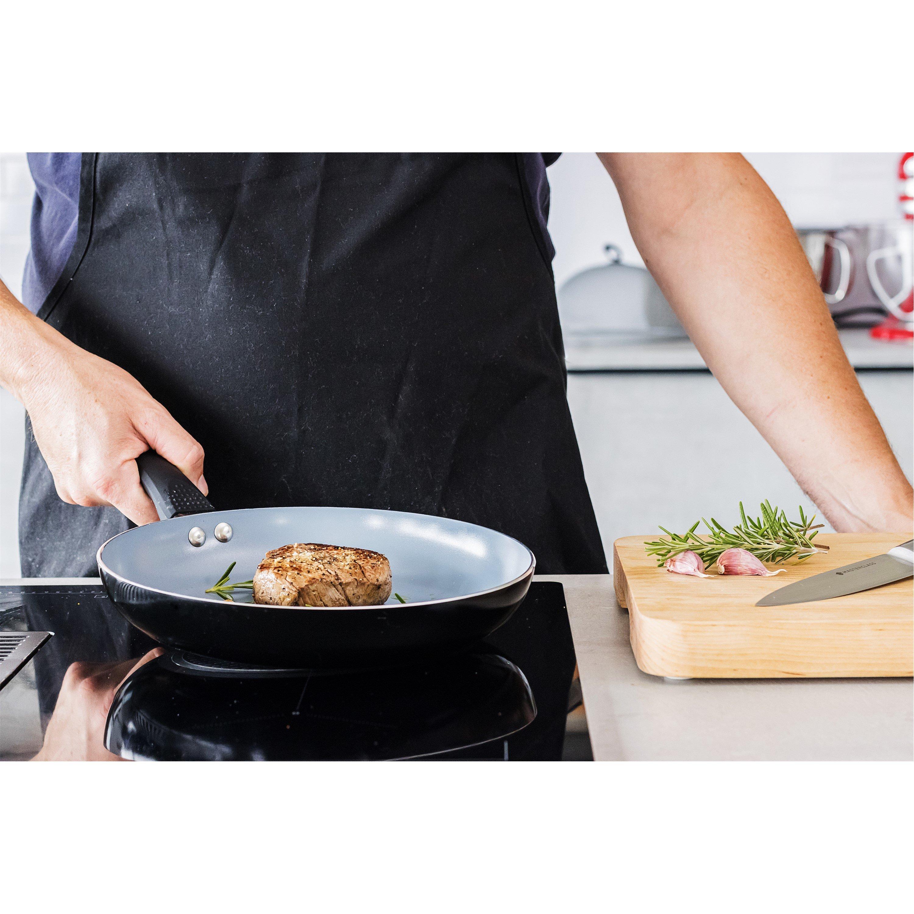 Black - MasterClass - MasterClass Ceramic Non-Stick Eco Fry Pan, 28cm - 4