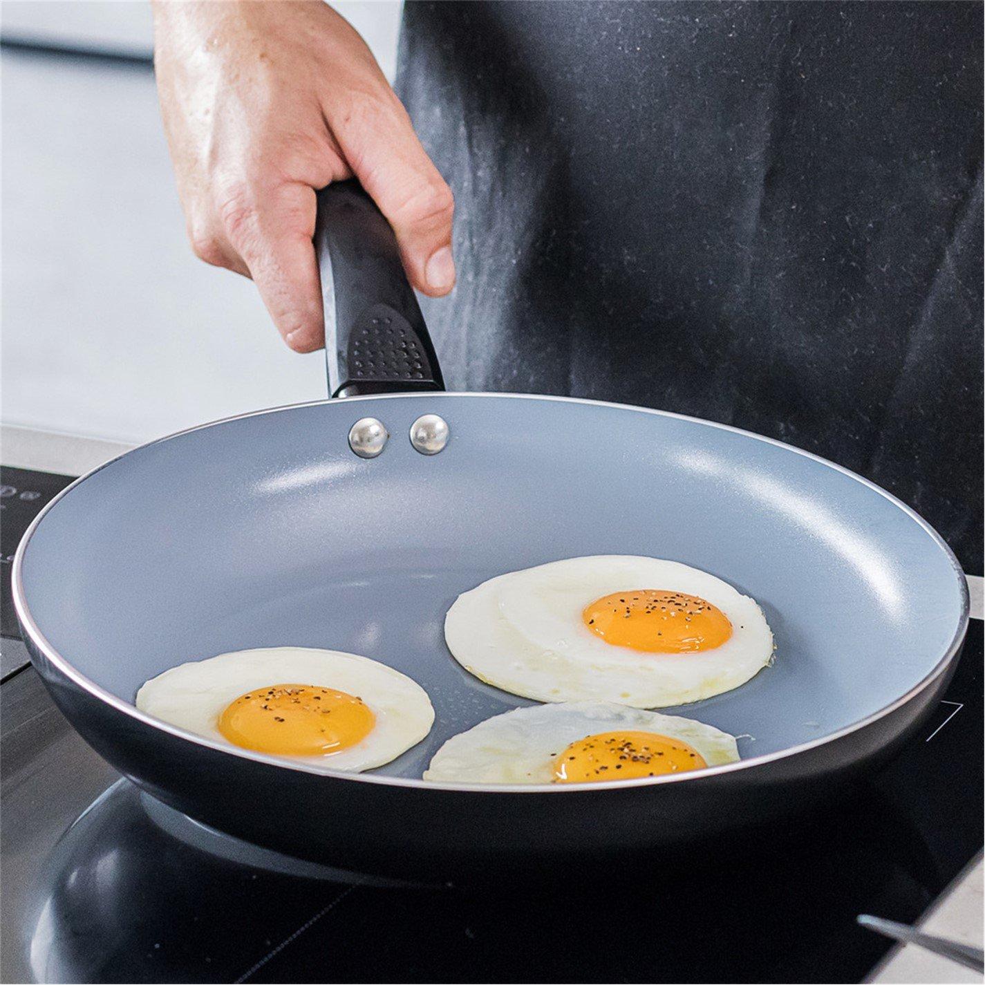 Black - MasterClass - MasterClass Ceramic Non-Stick Eco Fry Pan, 30cm - 4