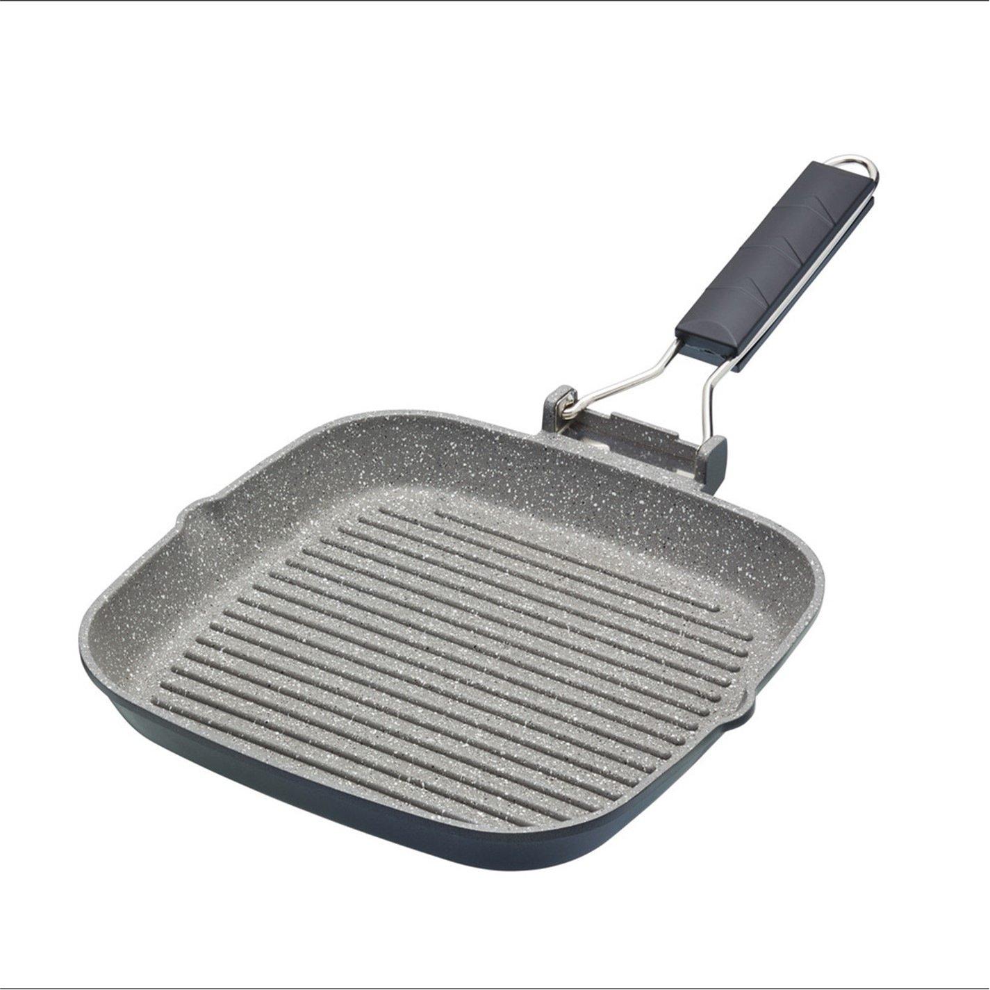 Grey - MasterClass - Cast Aluminium Grill Pan, 20cm - 1