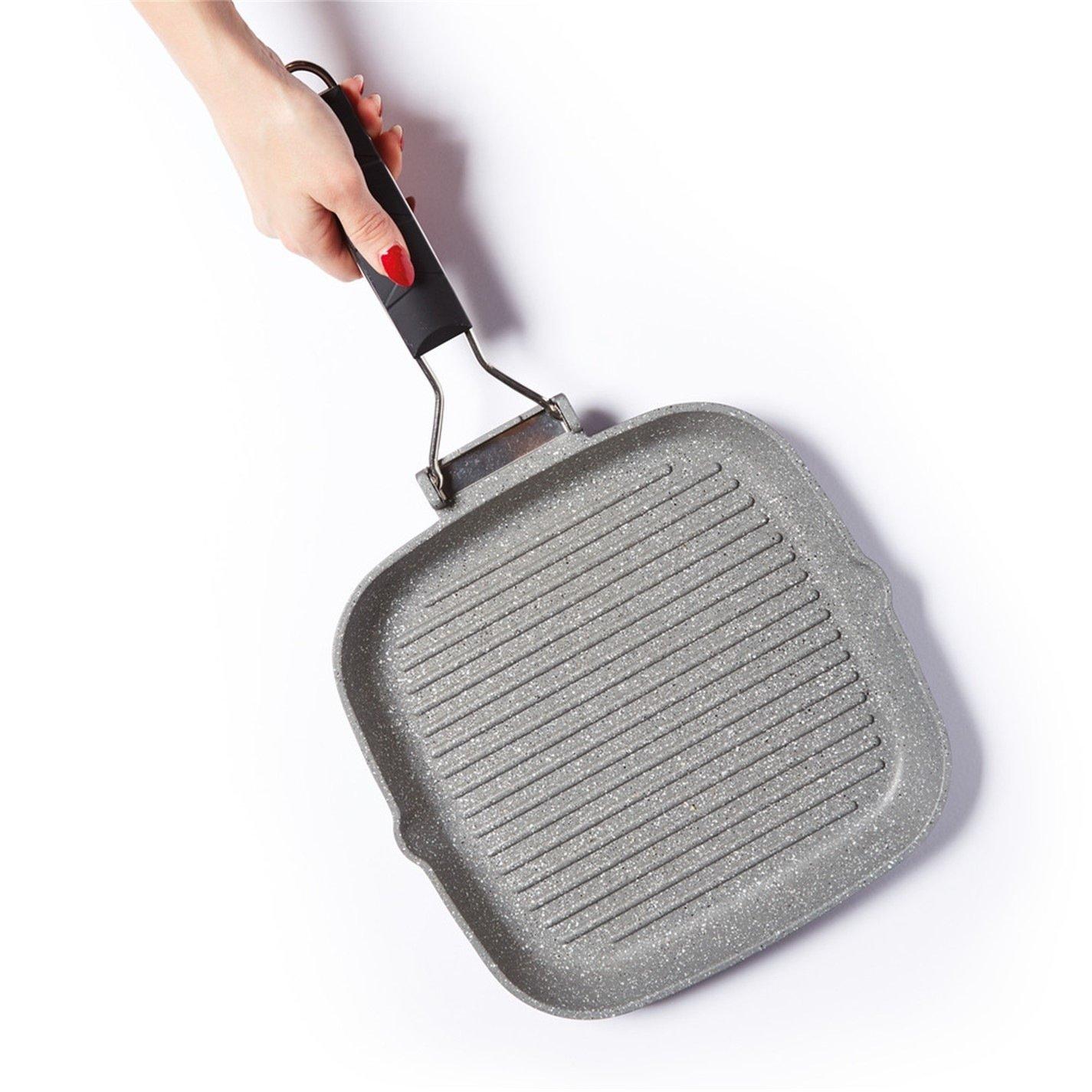 Grey - MasterClass - MasterClass Cast Aluminium Grill Pan, 20cm - 3