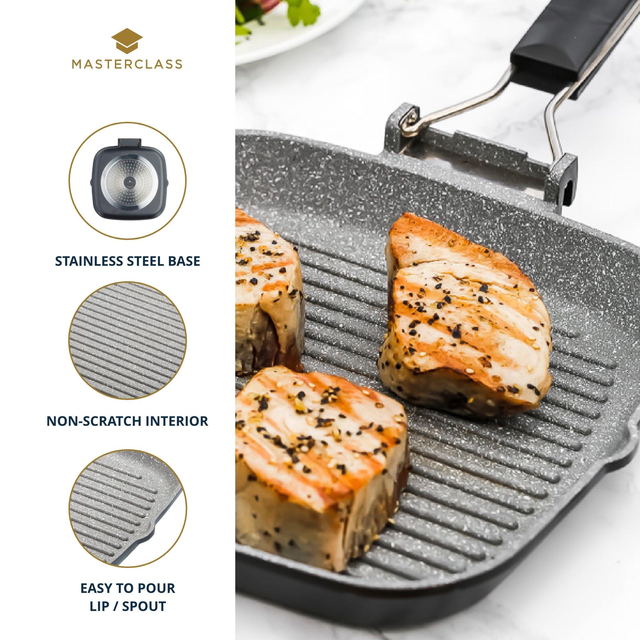 Grey - MasterClass - MasterClass Cast Aluminium Grill Pan, 20cm - 5