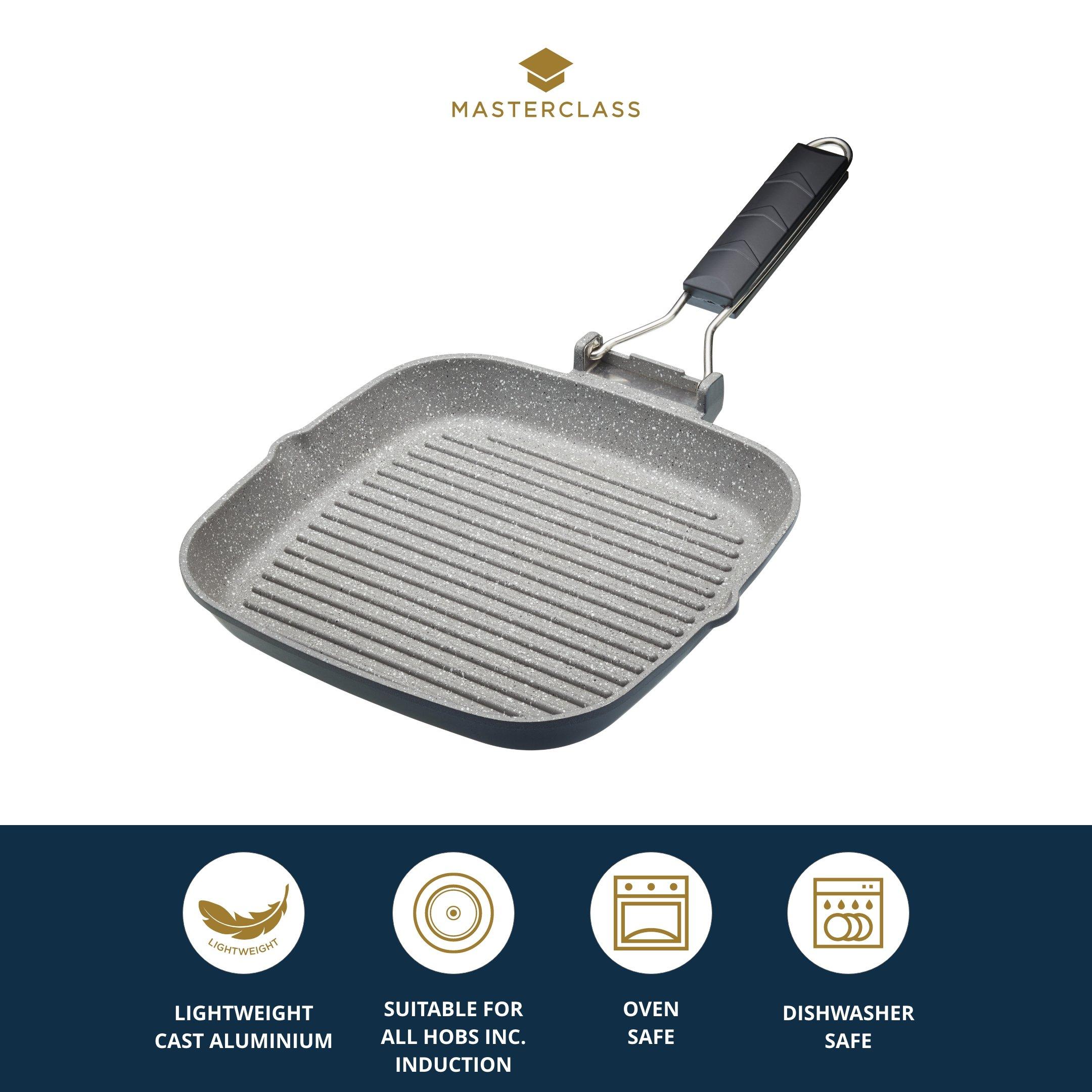 Grey - MasterClass - MasterClass Cast Aluminium Grill Pan, 20cm - 7