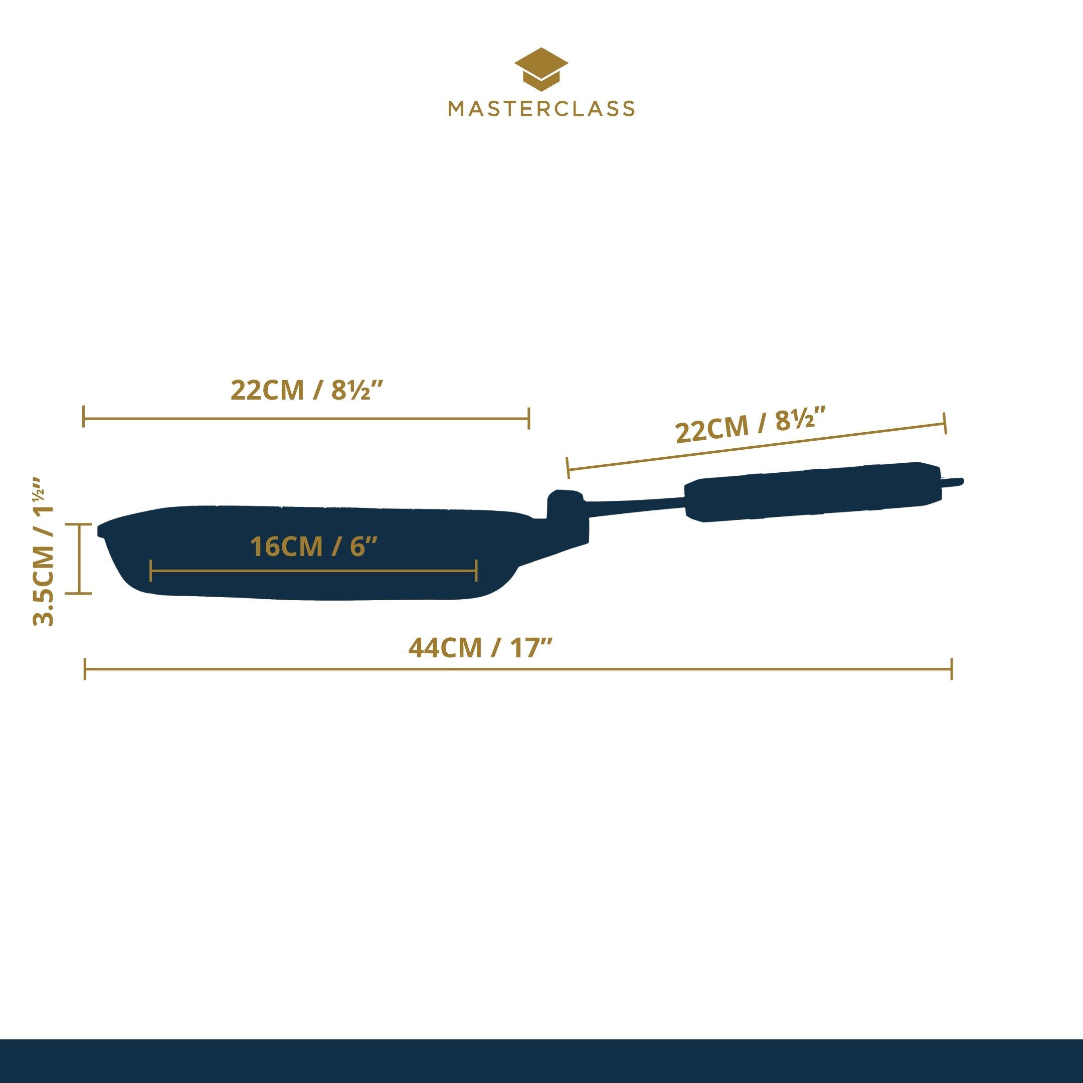 Grey - MasterClass - MasterClass Cast Aluminium Grill Pan, 20cm - 8
