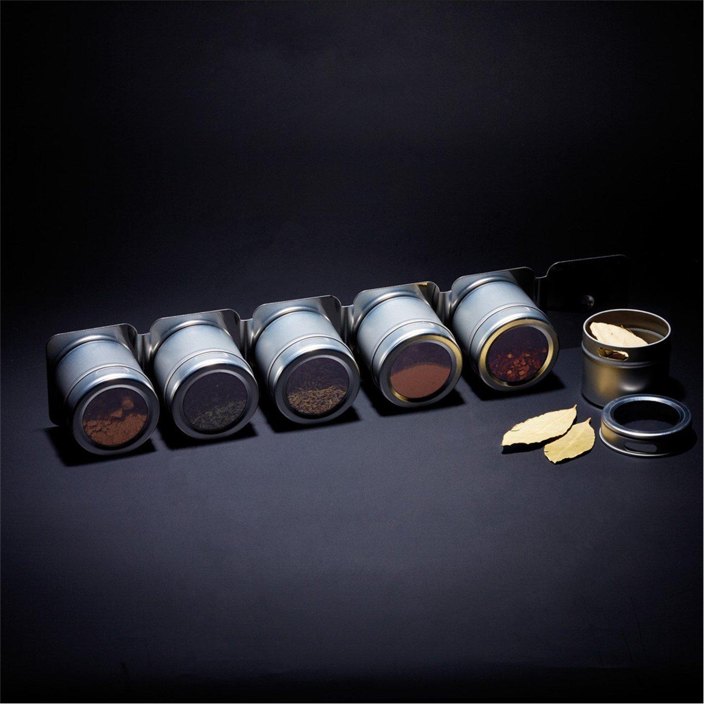 Silver - MasterClass - 6 Jar Magnetic Spice Rack - 4