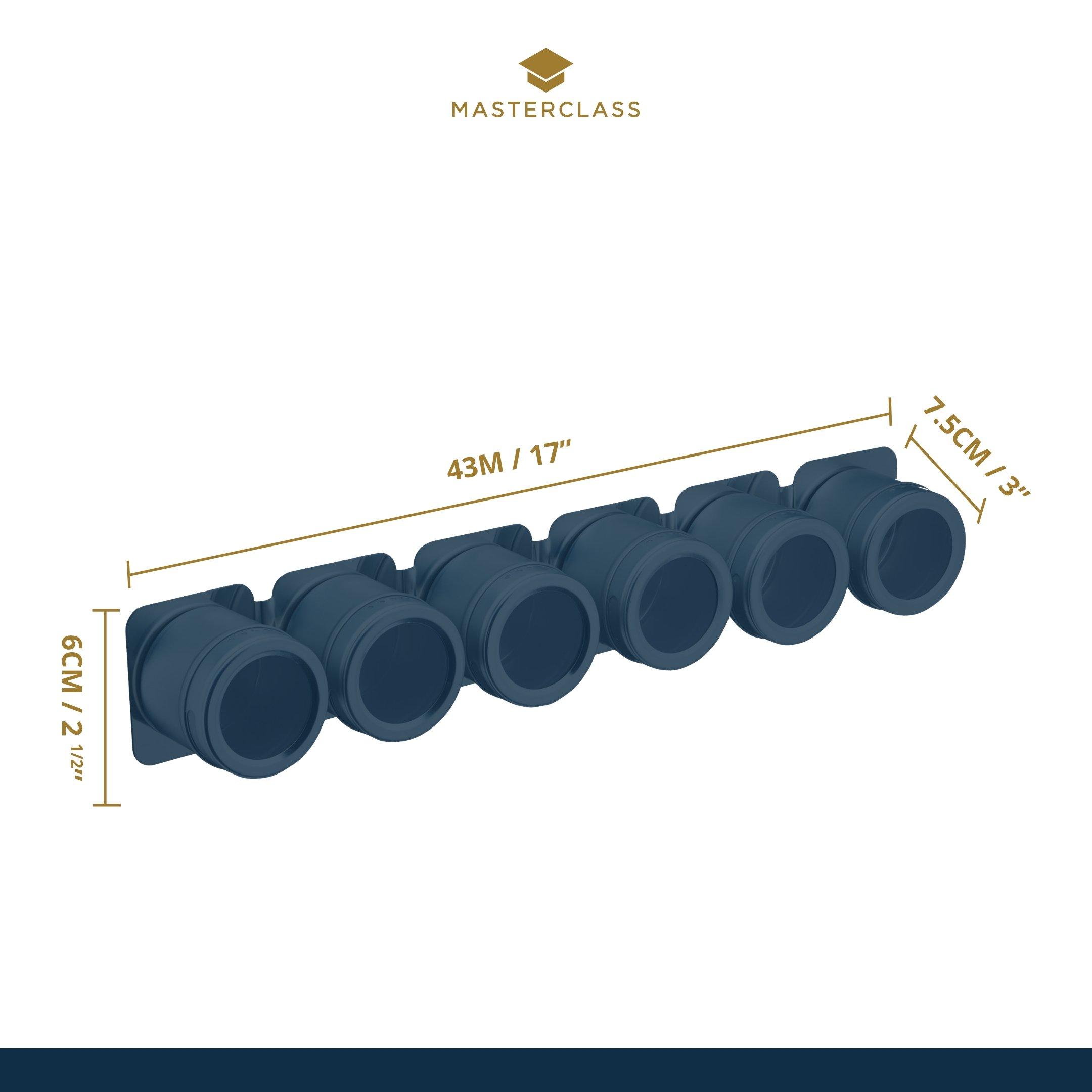 Silver - MasterClass - 6 Jar Magnetic Spice Rack - 6