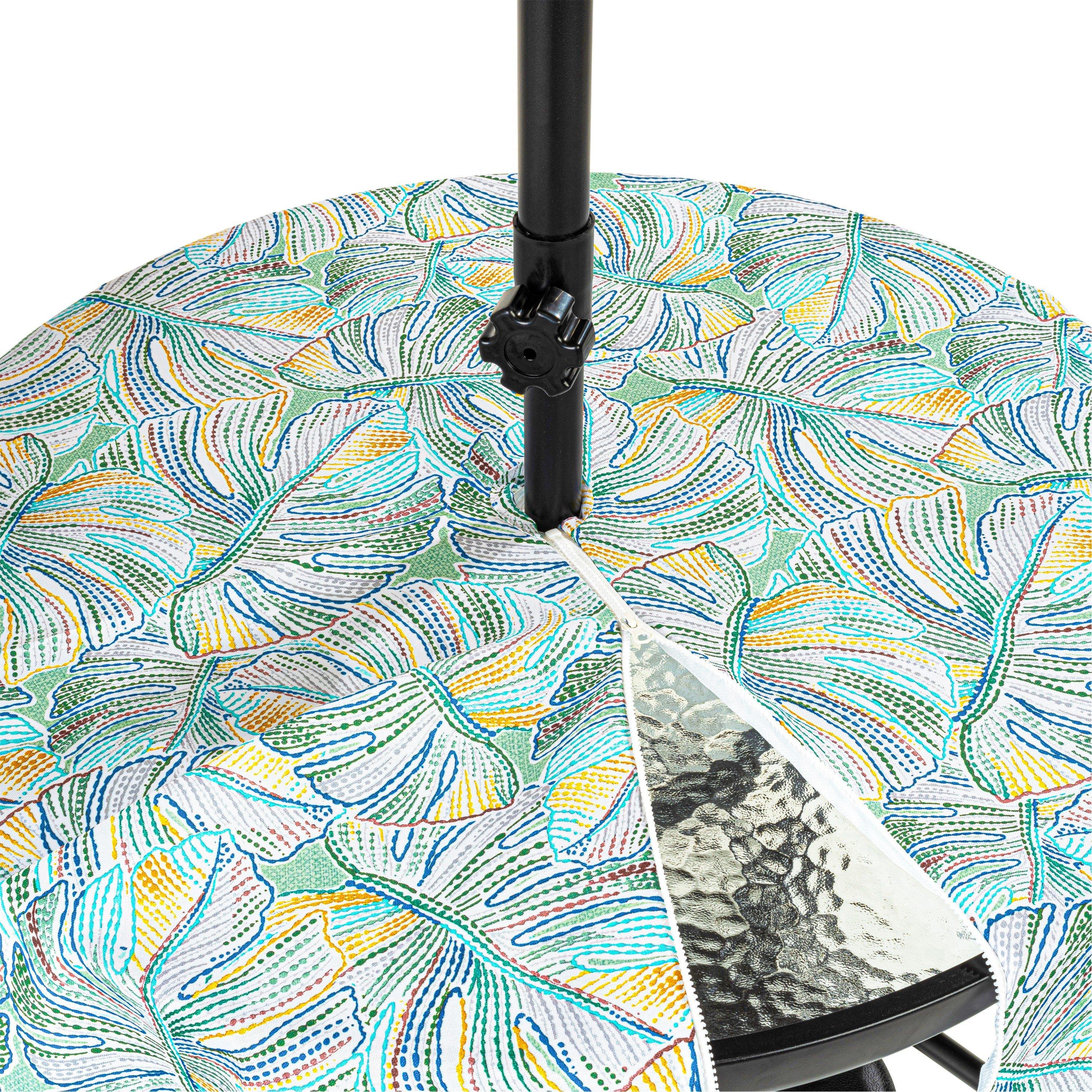 Light Green - Alan Symonds - Monstera Tablecloth 180cm Diameter Round - 3