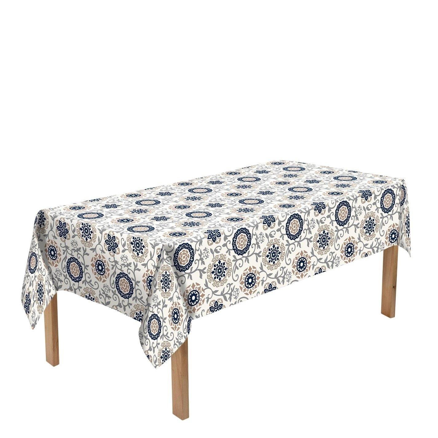 Beige - Alan Symonds - Athens Tablecloth 150cm x 215cm Oblong - 1