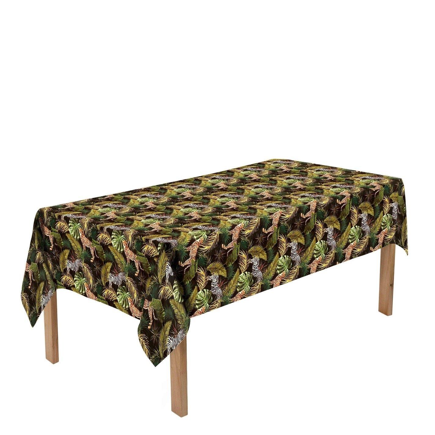 Green - Alan Symonds - Safari Tablecloth 150cm x 215cm Oblong - 1