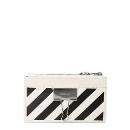Off White Zip Card Case
