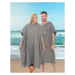 Country Club Adult Poncho and Changing Robe Ezi-Dri - Grey