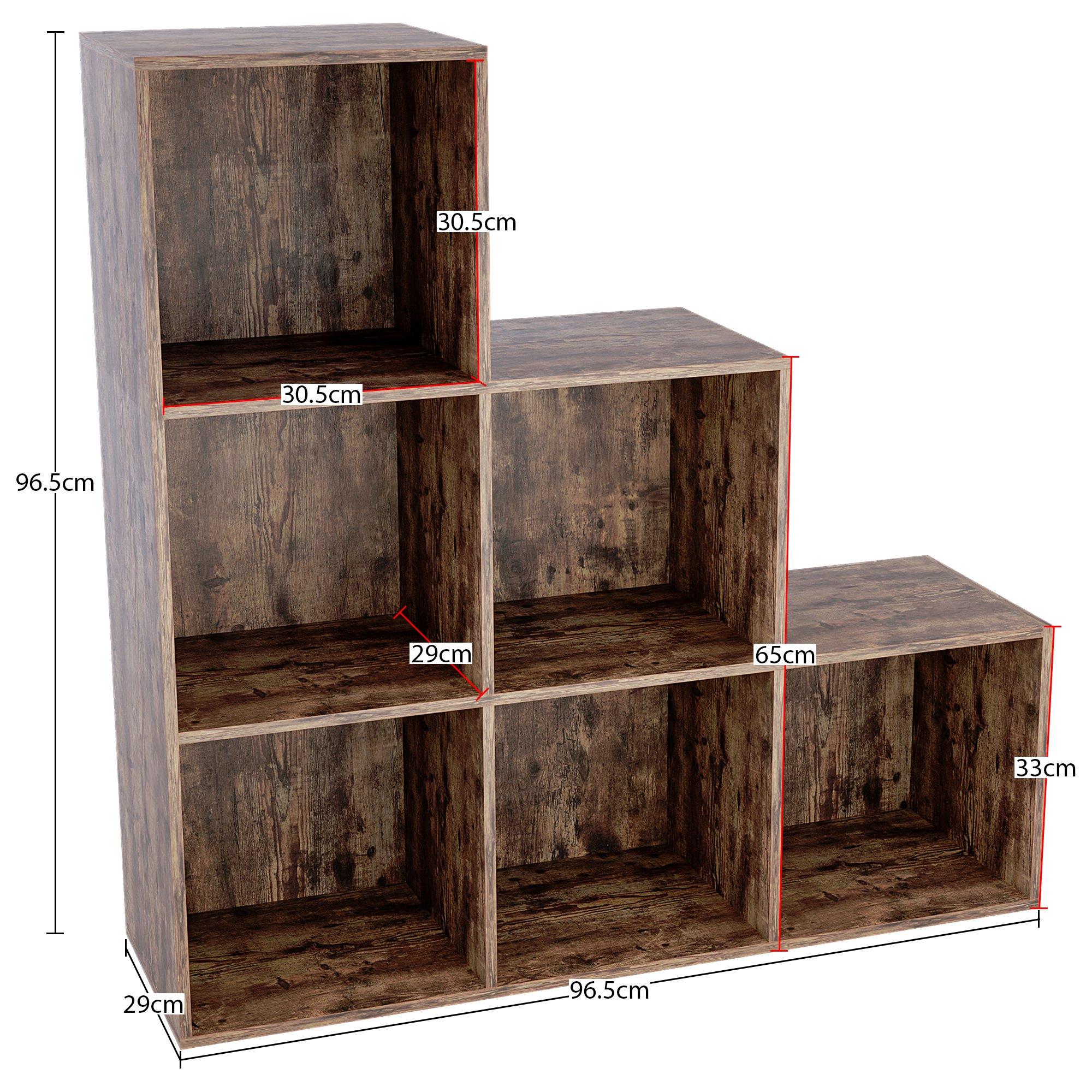 Black - Lassic - 6 Cube Storage Unit DB + Set of 3 Storage Cubes - 2