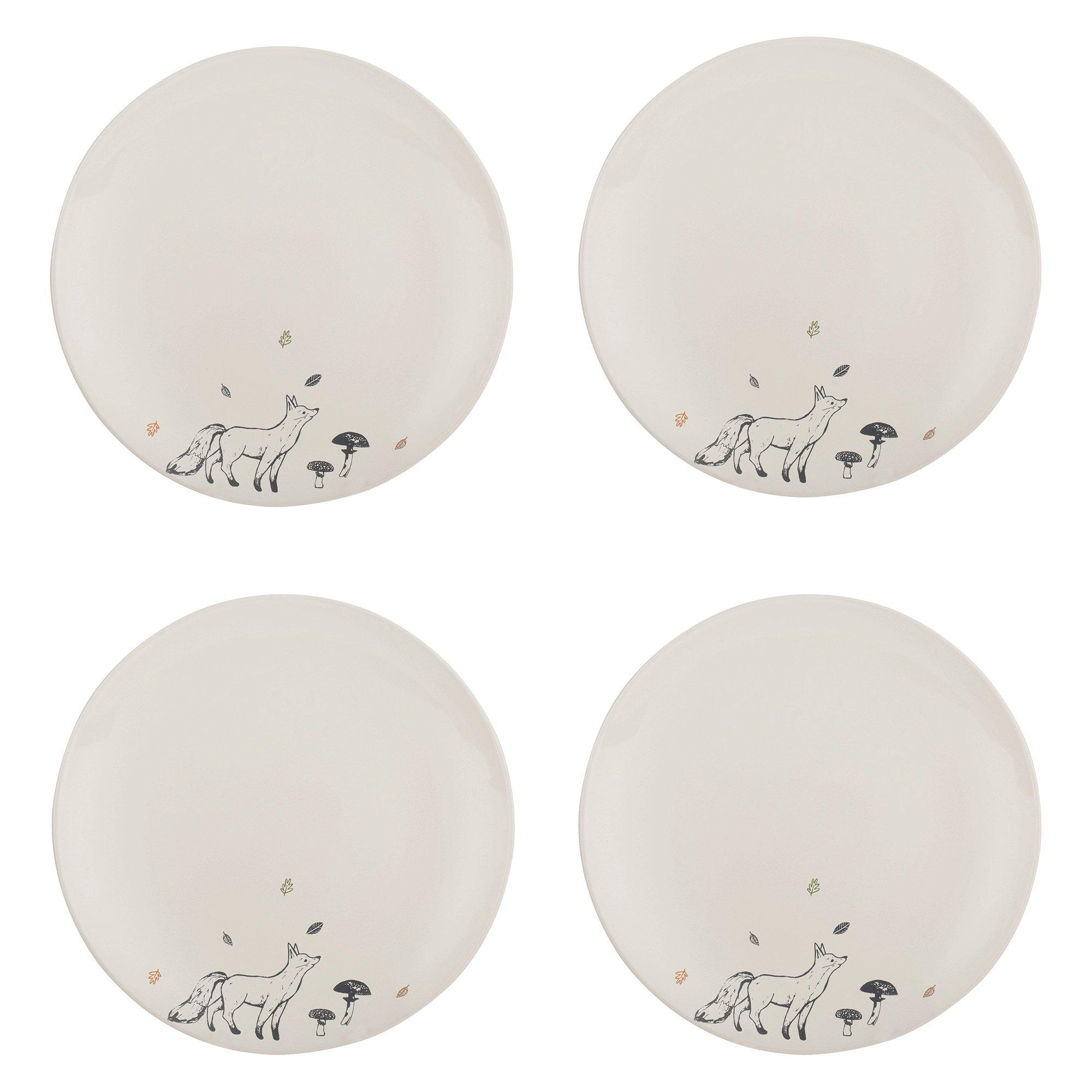 Cream - Price and Kensington - Woodland Set of 4 Dinner Plates 26.5cm - 2