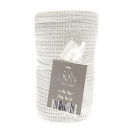 Country Club Cellular Blanket - White - 100% Cotton