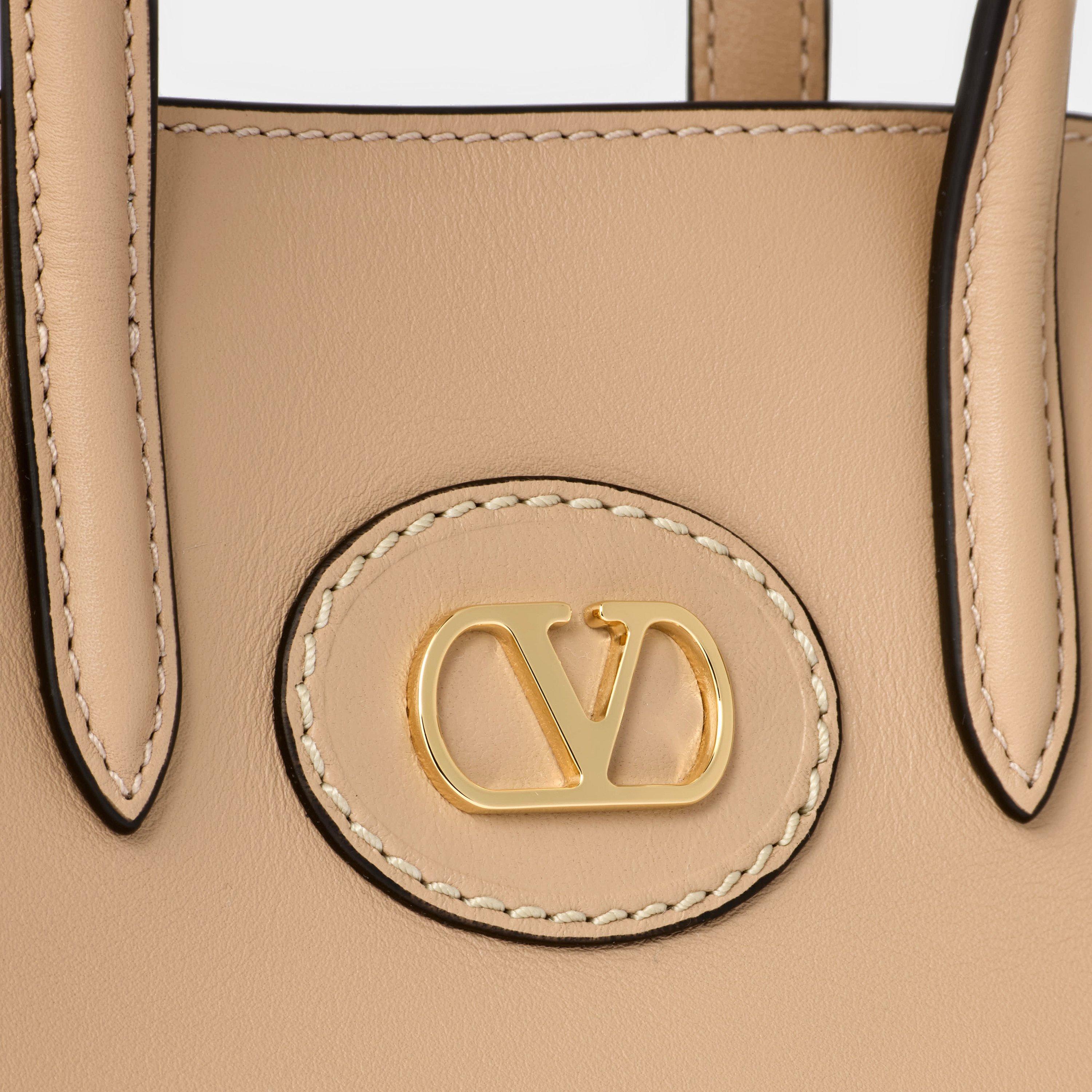 Rose Sand - Valentino Garavani - Women's Antibes Leather Top Handle Bag - 4