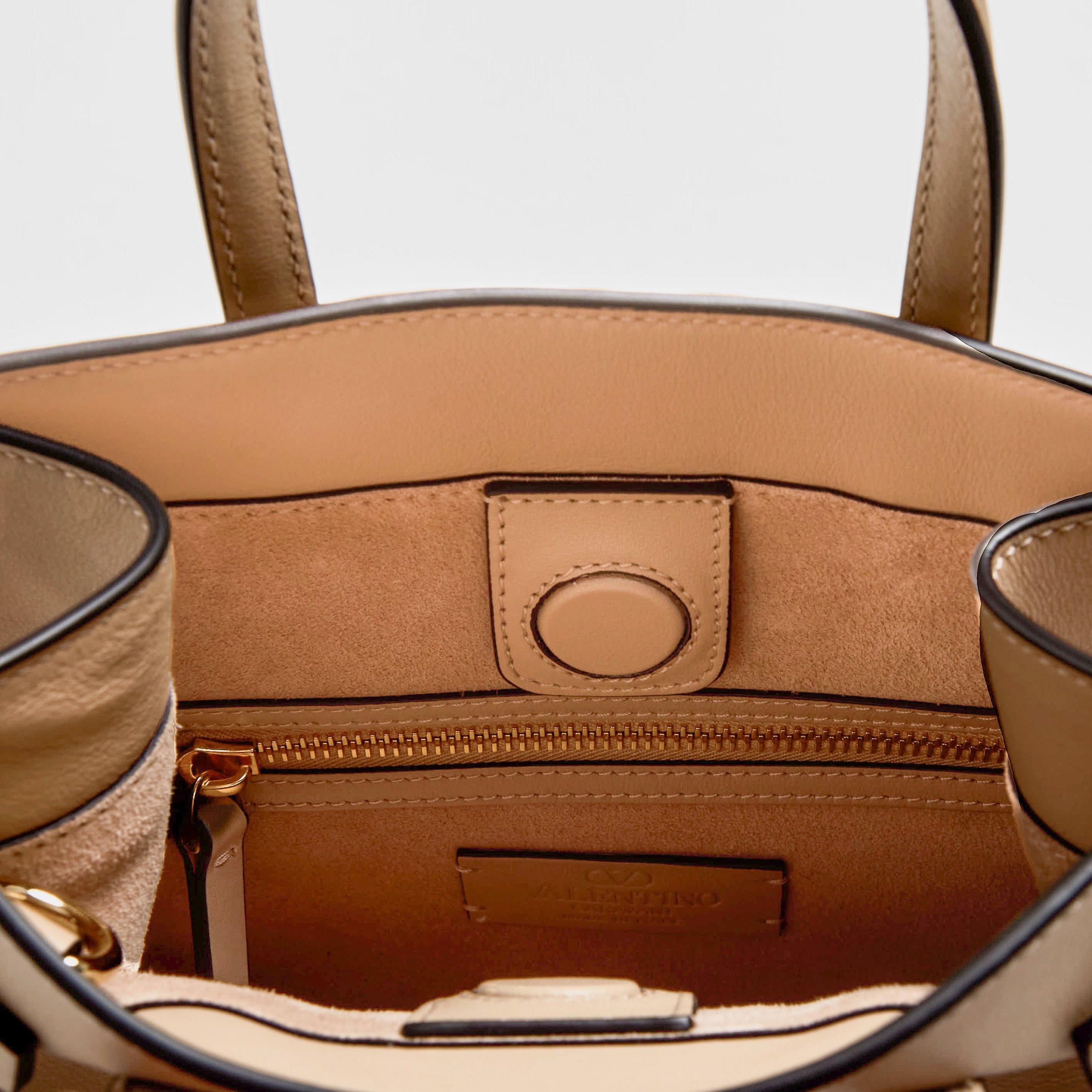 Rose Sand - Valentino Garavani - Women's Antibes Leather Top Handle Bag - 5