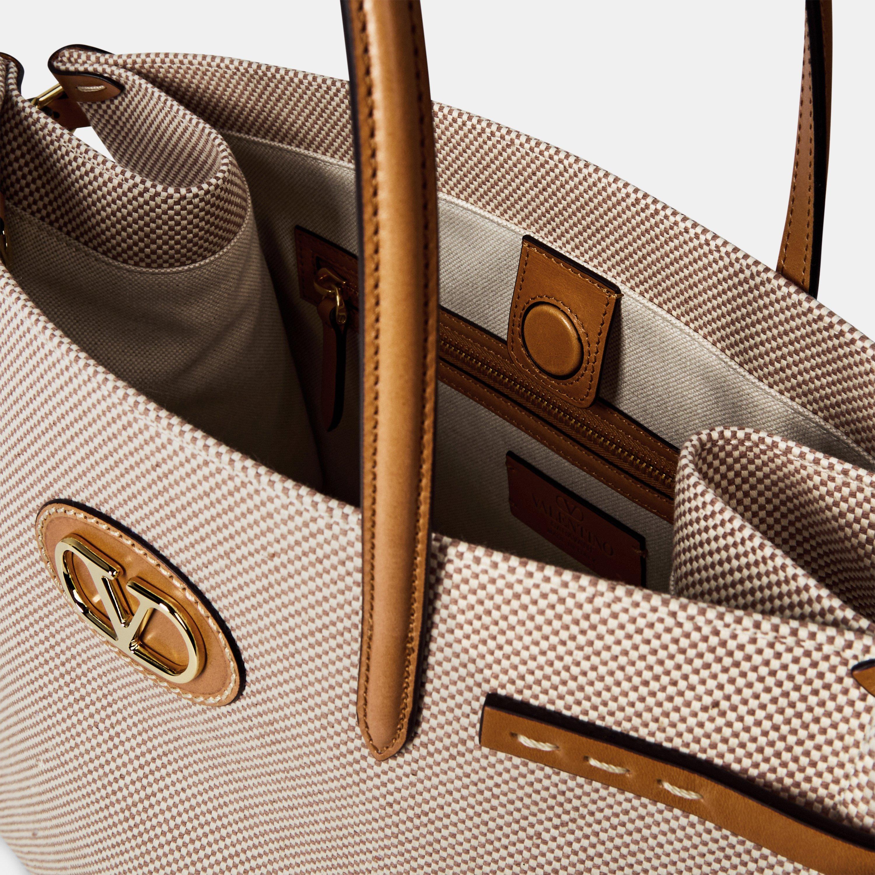 Naturale/Camel - Valentino Garavani - Antibes Top Handle Bag - 5