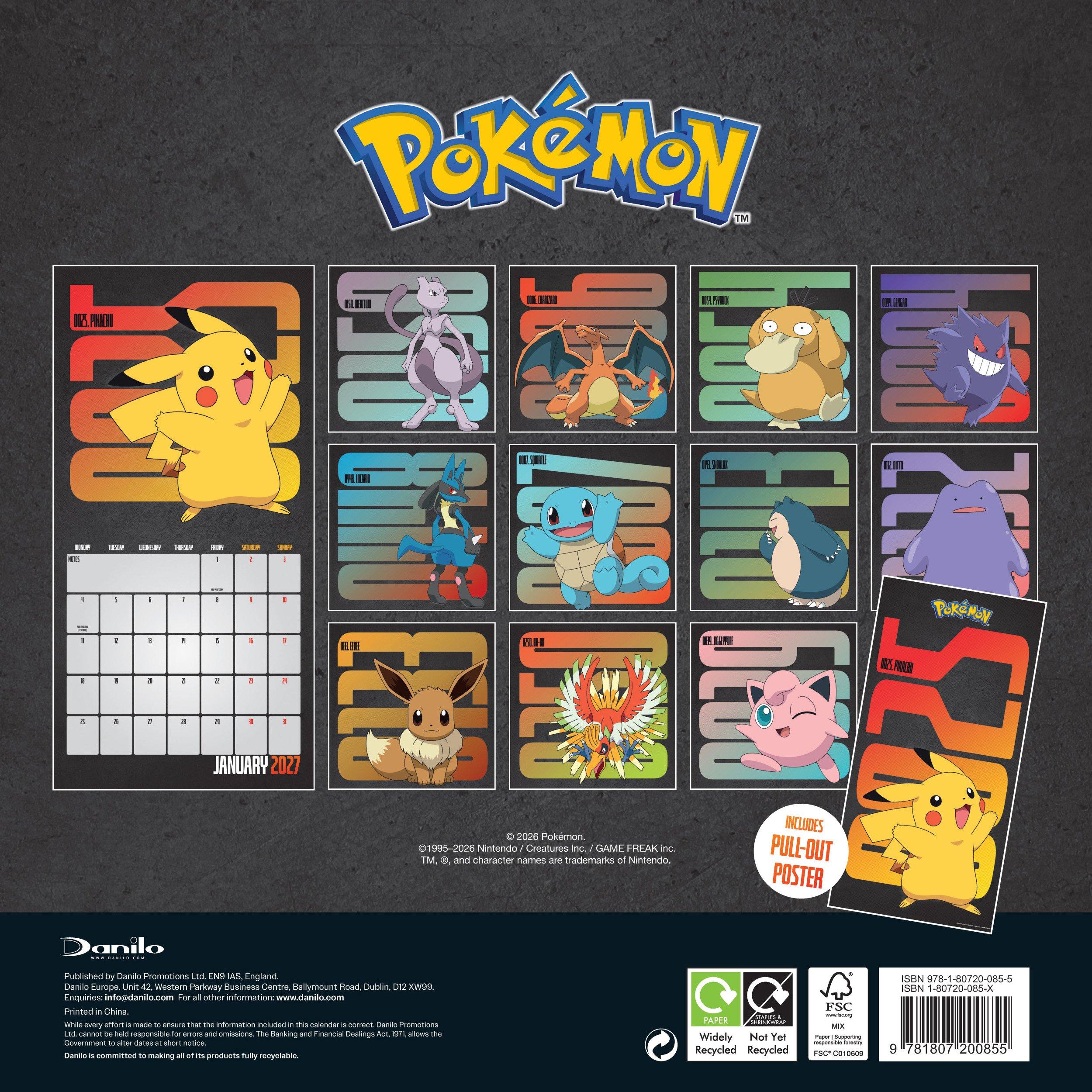 Pokemon - Grange - Calendar - 2