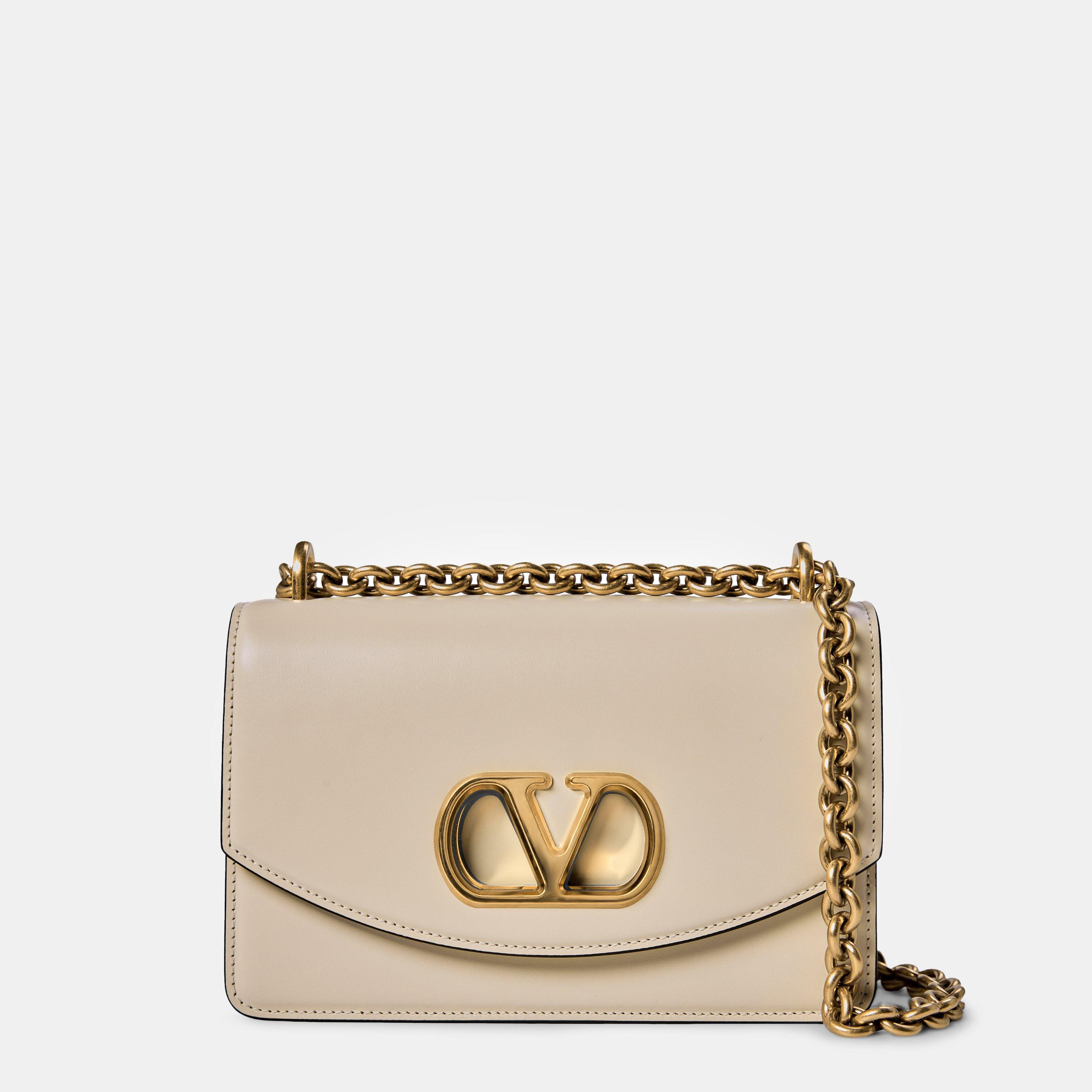 Butter White - Valentino Garavani - Vlogo Chain Shoulder Bag - 1