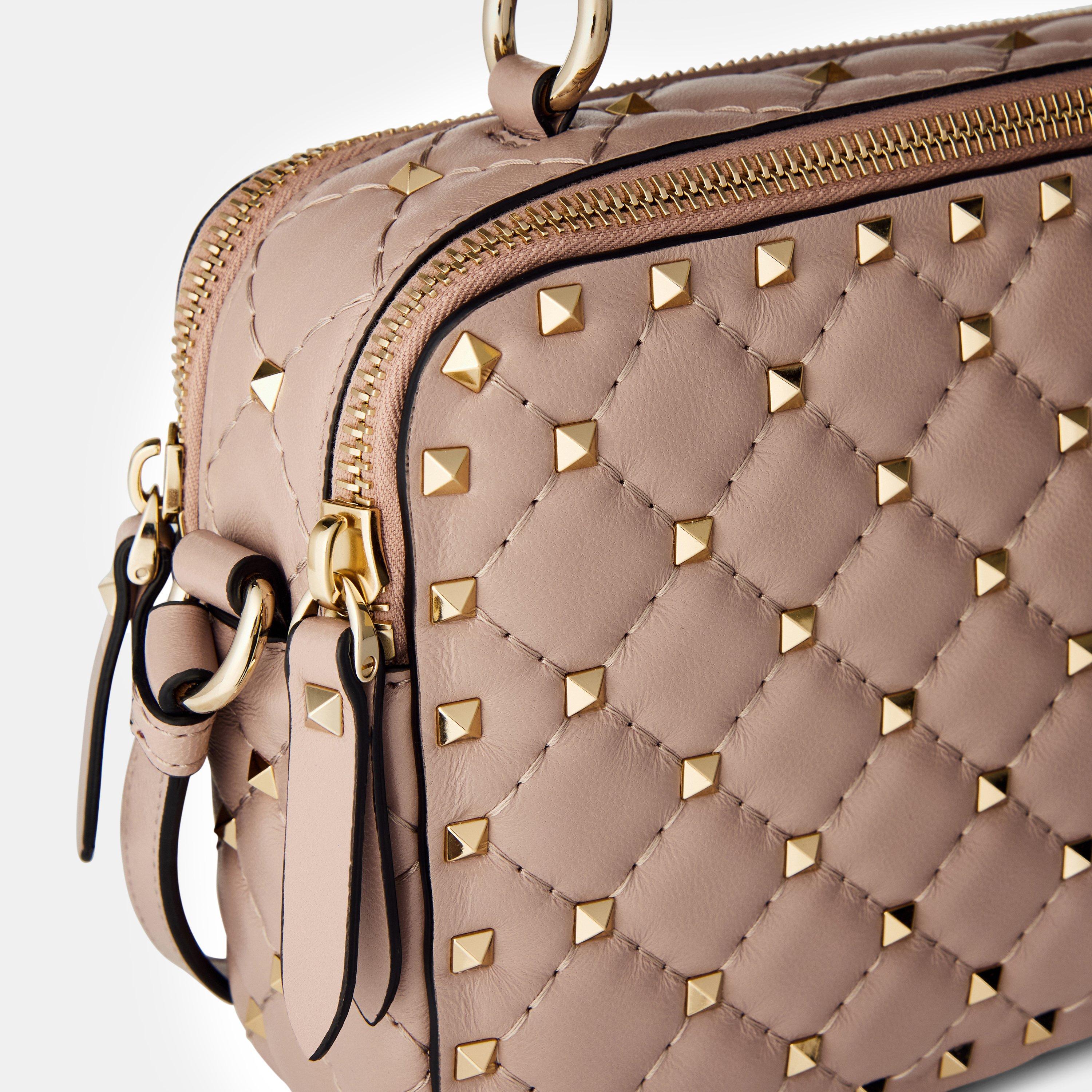 Poudre - Valentino Garavani - Quilted Spike Crossbody Bag - 3