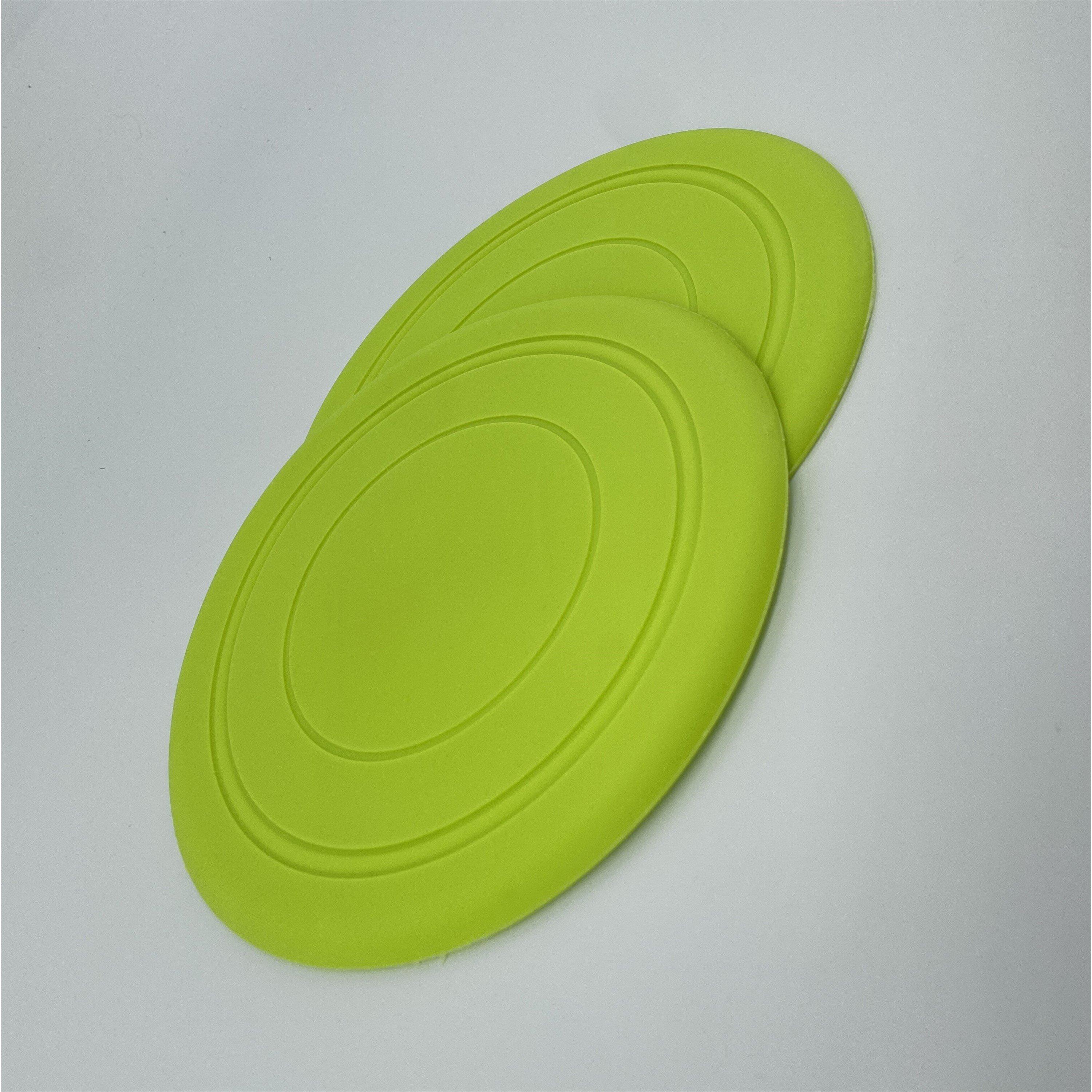 Green - Waggy Tails - Rubber Disc Dog Frisbee - 3