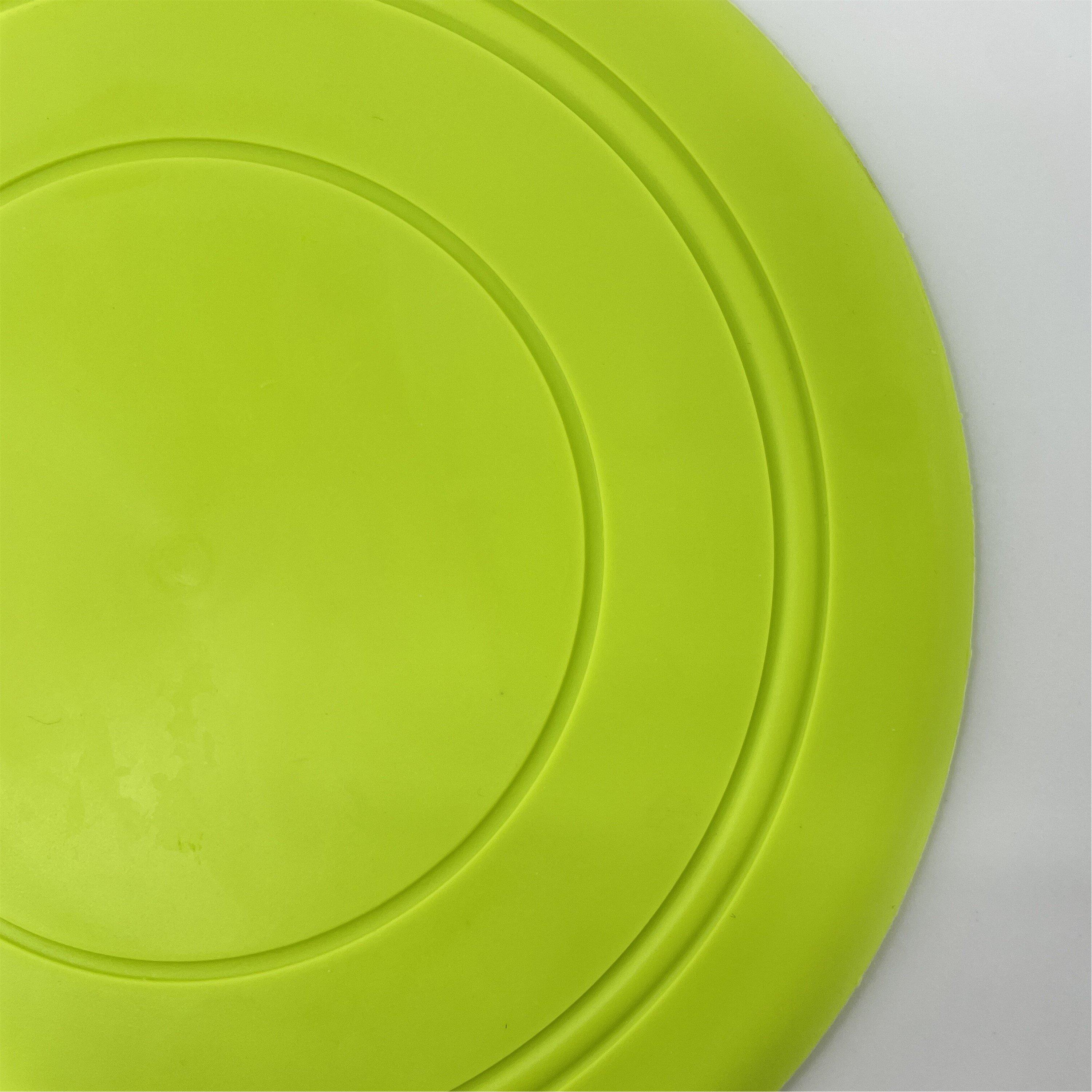 Green - Waggy Tails - Rubber Disc Dog Frisbee - 4